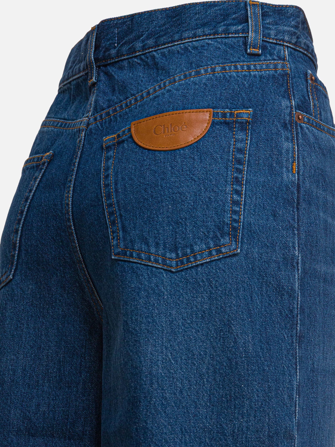 Jeans a gamba larga Solid colour  Blu - Chloé Donna | PDP | VIETTI Online Store | Zoom-Modal_4
