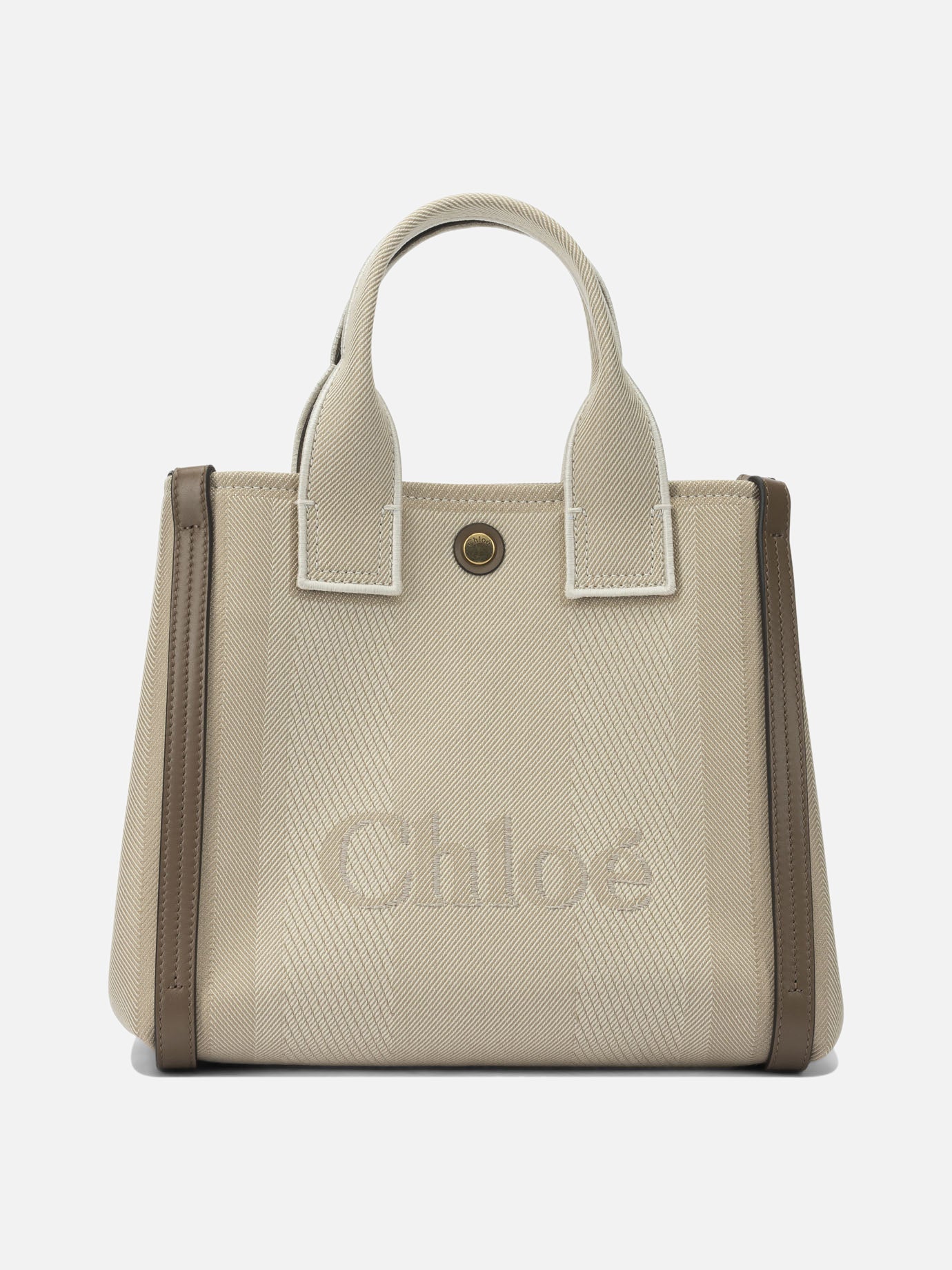Borse piccole 91% recycled cotton 6% polyester 3% other fibres  Beige - Chloé Donna | PDP | VIETTI Online Store | thumbnail