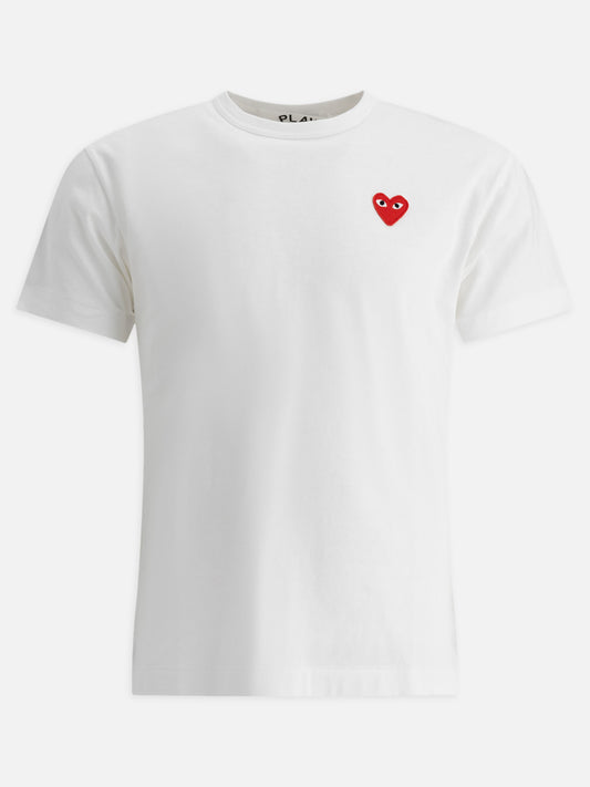 T-shirt girocollo Logo  Bianco - Comme Des Garçons Play Uomo | PLP | VIETTI Online Store 
