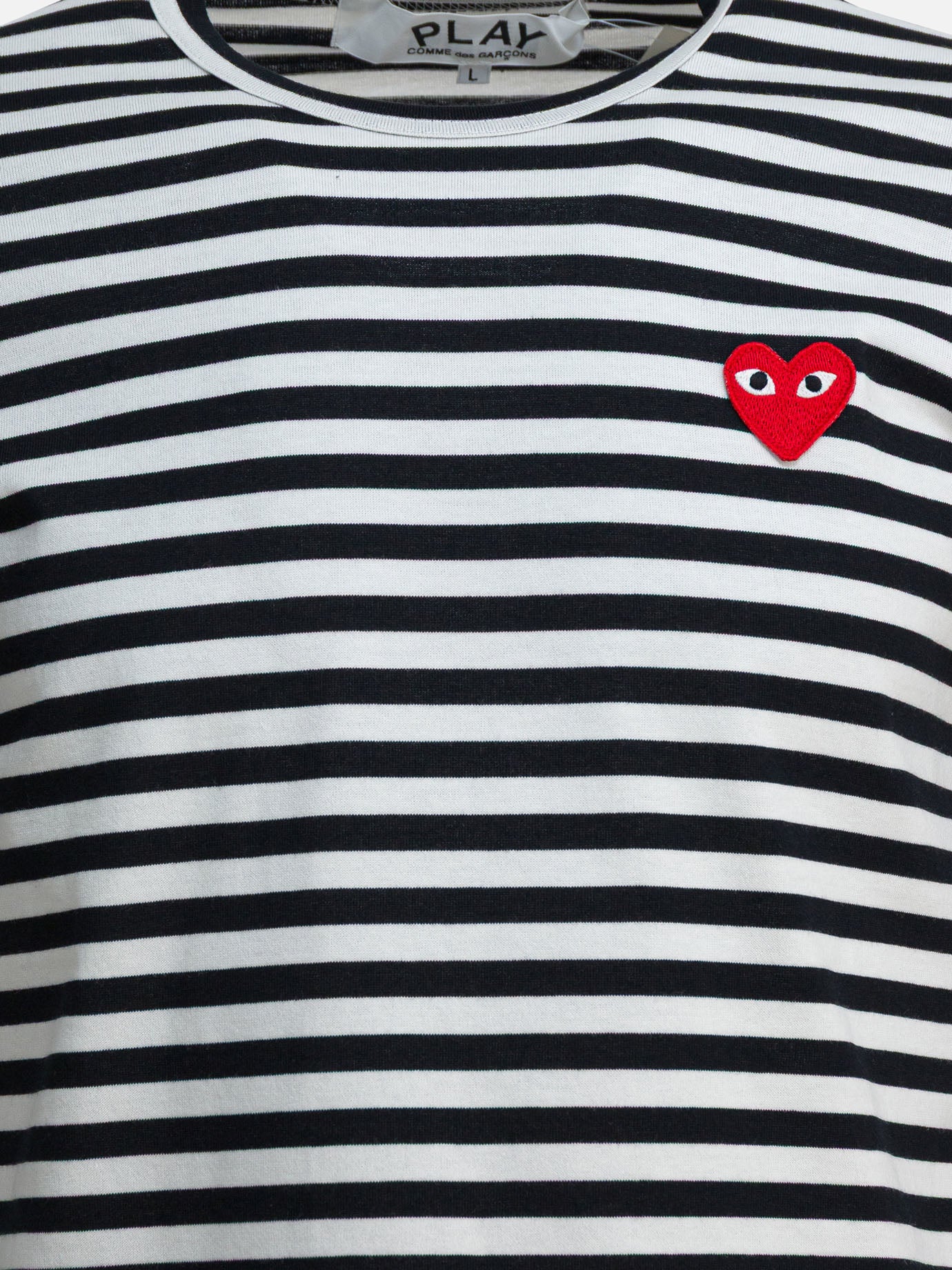 Crewneck t-shirts Striped  Black - Comme Des Garçons Play Men | PDP | VIETTI Online Store | thumbnail_3