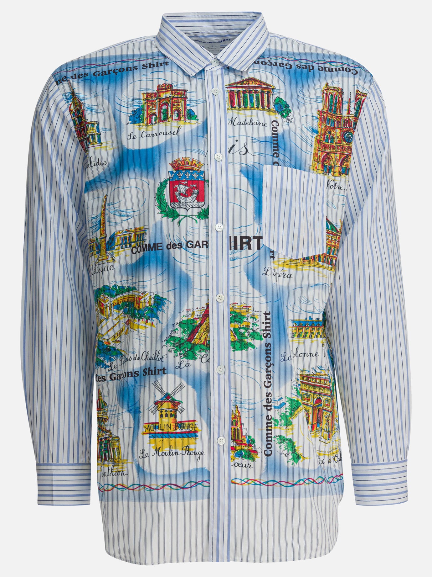 Camicie casual Graphics  Azzurro - Comme Des Garçons Shirt Uomo | PDP | VIETTI Online Store | thumbnail