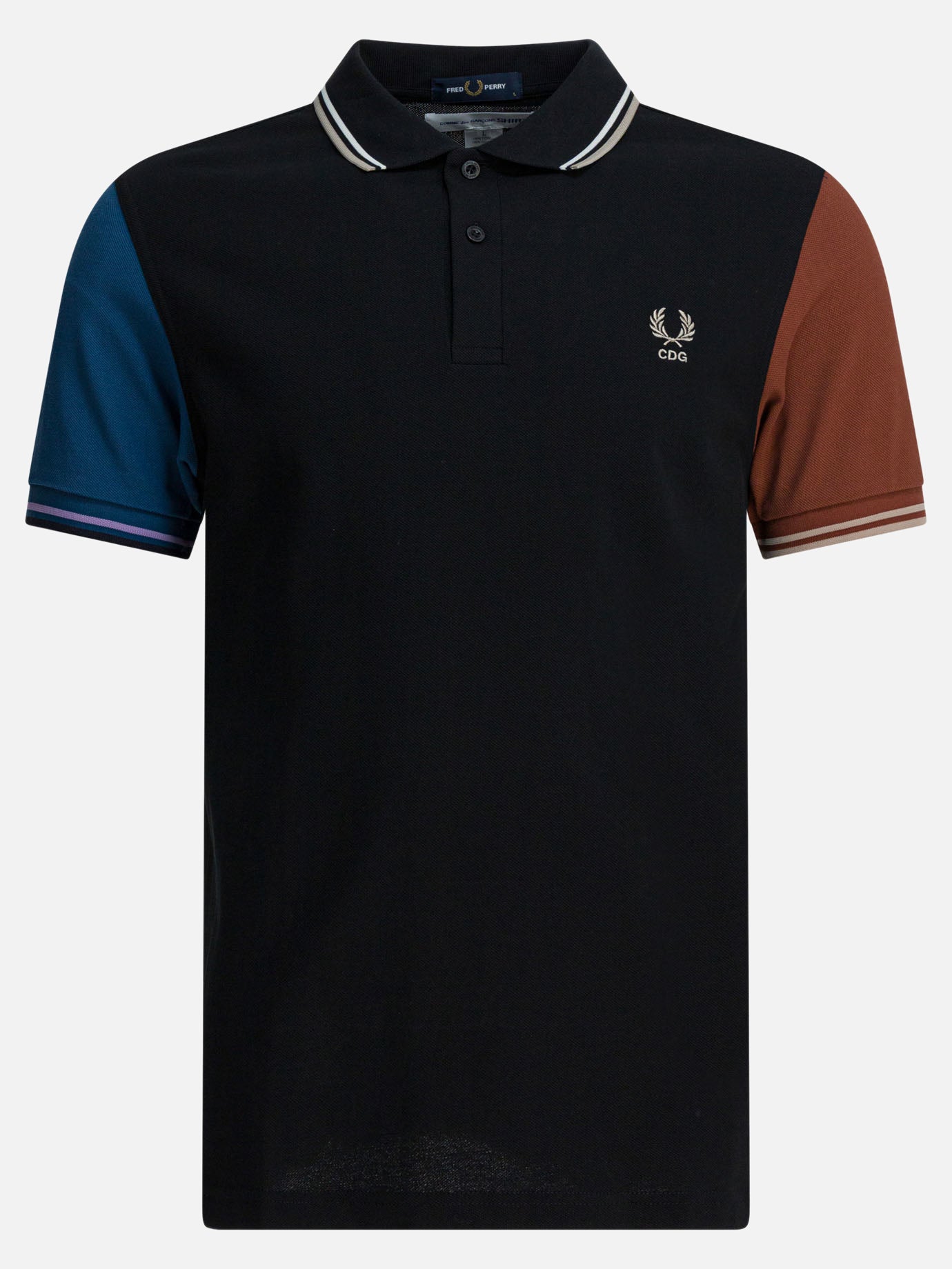 Polo con bottoni Logo  Nero - Comme Des Garçons Shirt Uomo | PDP | VIETTI Online Store | Zoom-Modal
