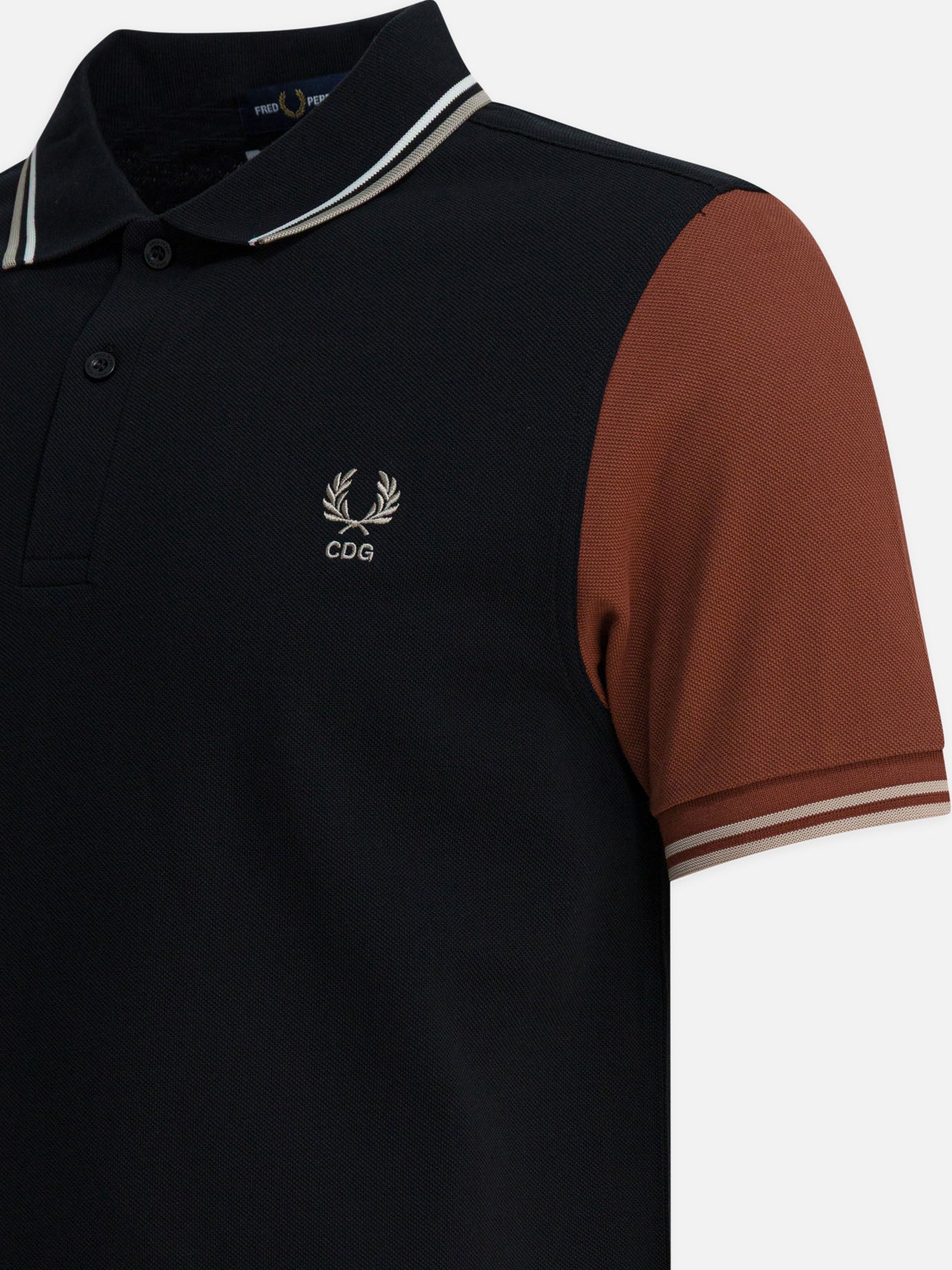 Polo con bottoni Logo  Nero - Comme Des Garçons Shirt Uomo | PDP | VIETTI Online Store | thumbnail_4