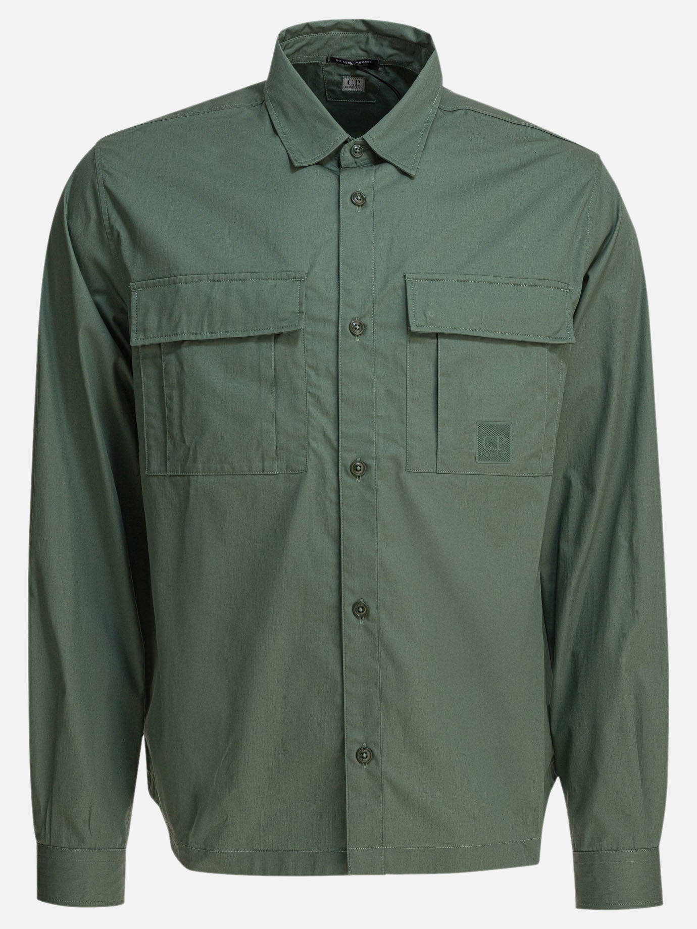 Camicie casual Solid colour  Verde - C.P. Company Uomo | PDP | VIETTI Online Store | Zoom-Modal
