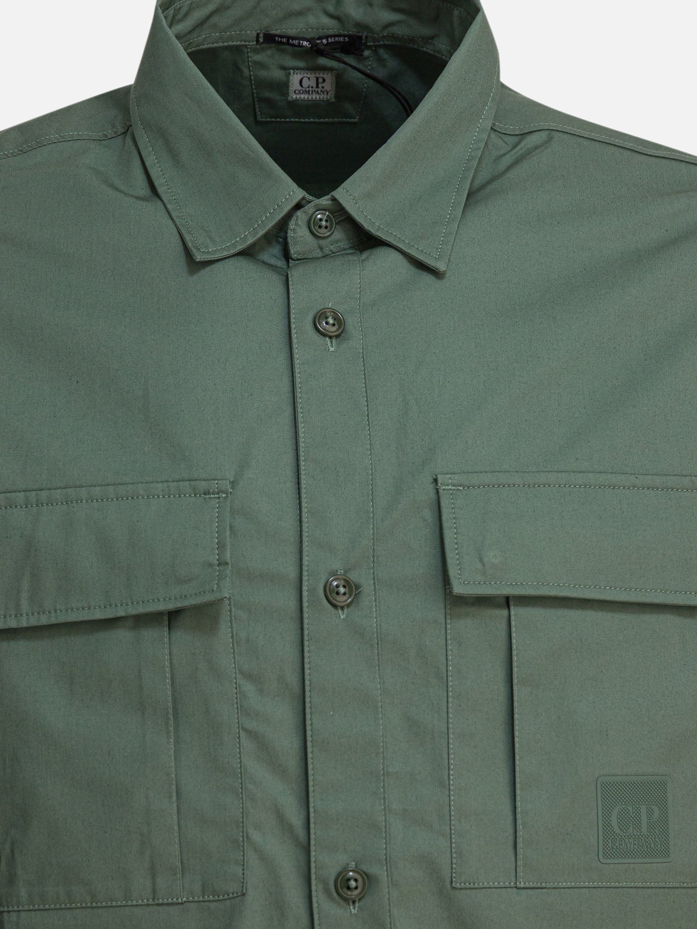 Camicie casual Solid colour  Verde - C.P. Company Uomo | PDP | VIETTI Online Store | Zoom-Modal_3
