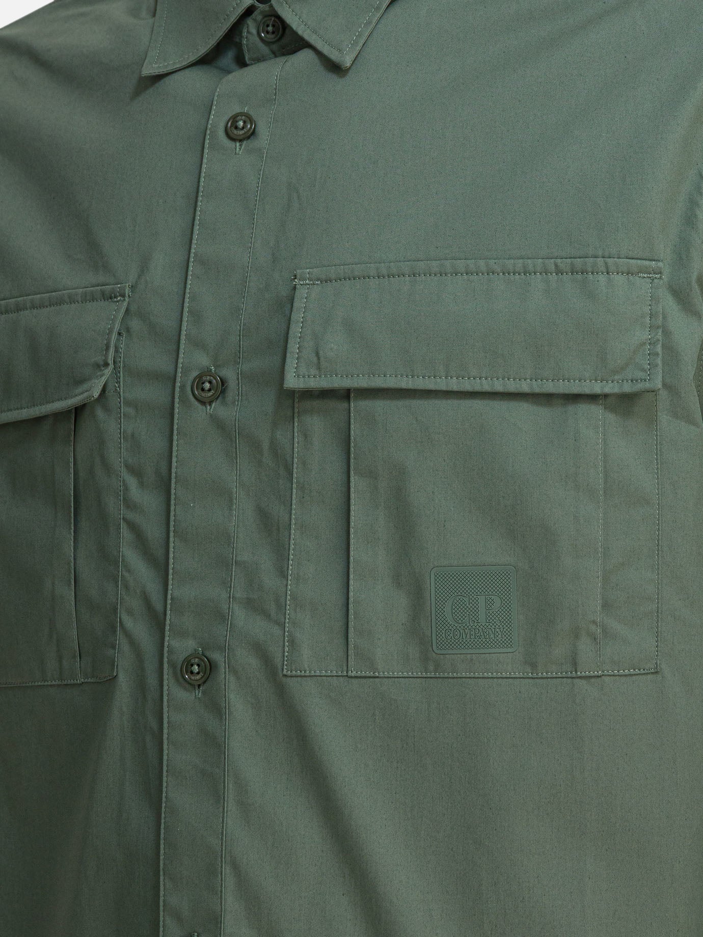 Camicie casual Solid colour  Verde - C.P. Company Uomo | PDP | VIETTI Online Store | thumbnail_4