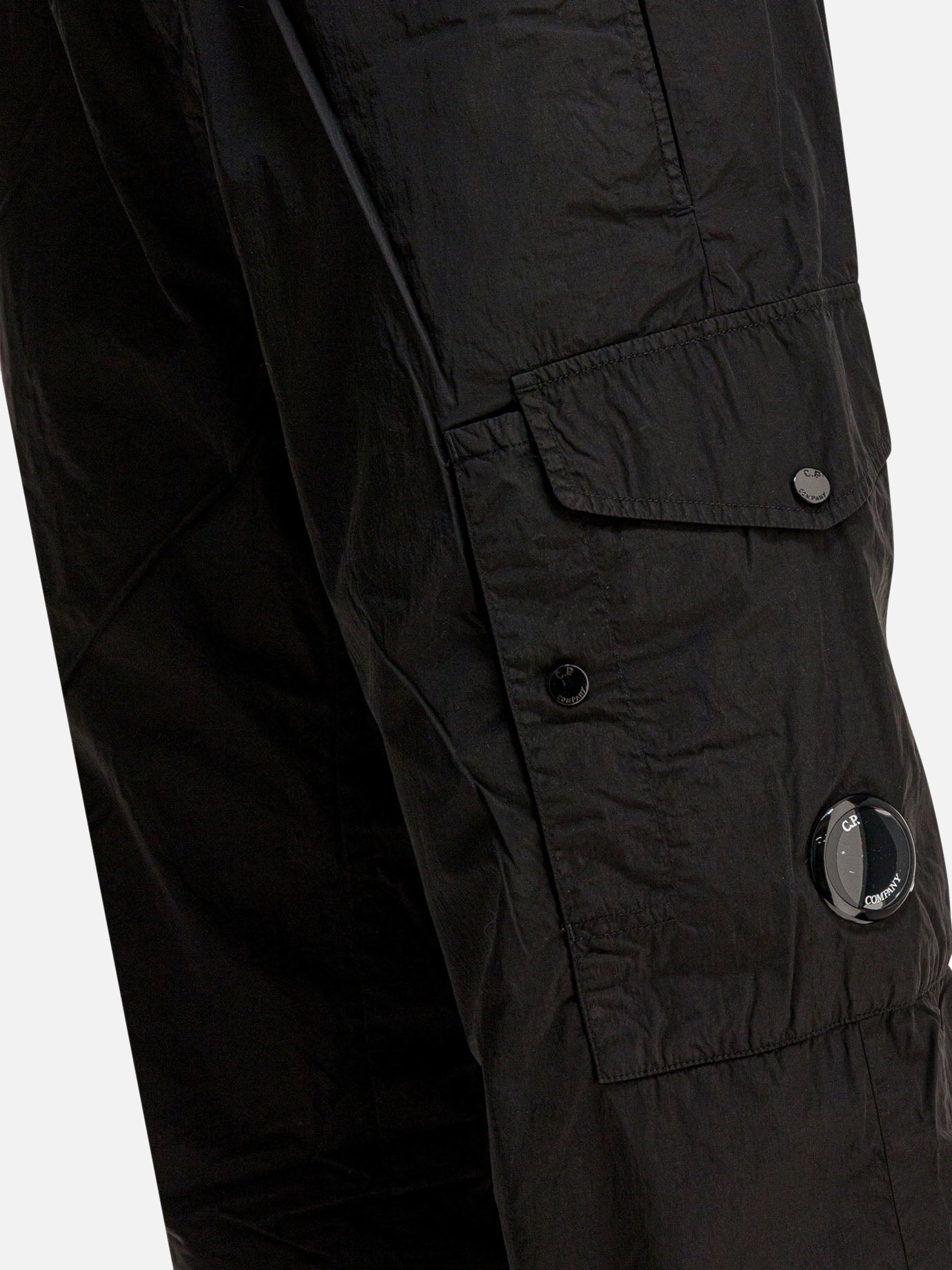 Pantaloni cargo & parachute Solid colour  Nero - C.P. Company Uomo | PDP | VIETTI Online Store | thumbnail_4