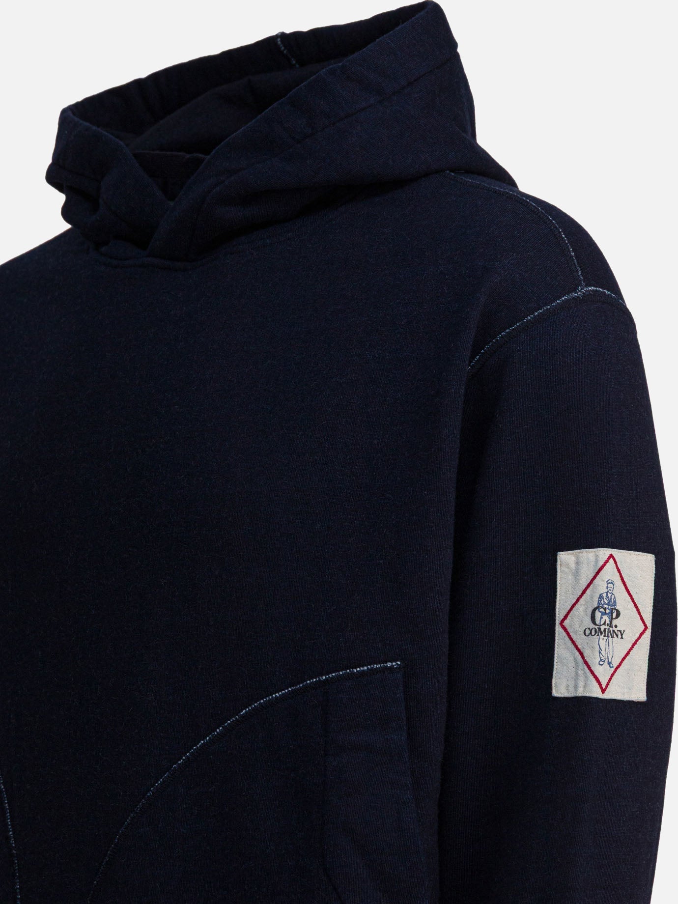 Felpe con cappuccio Solid colour  Blu - C.P. Company Uomo | PDP | VIETTI Online Store | thumbnail_4