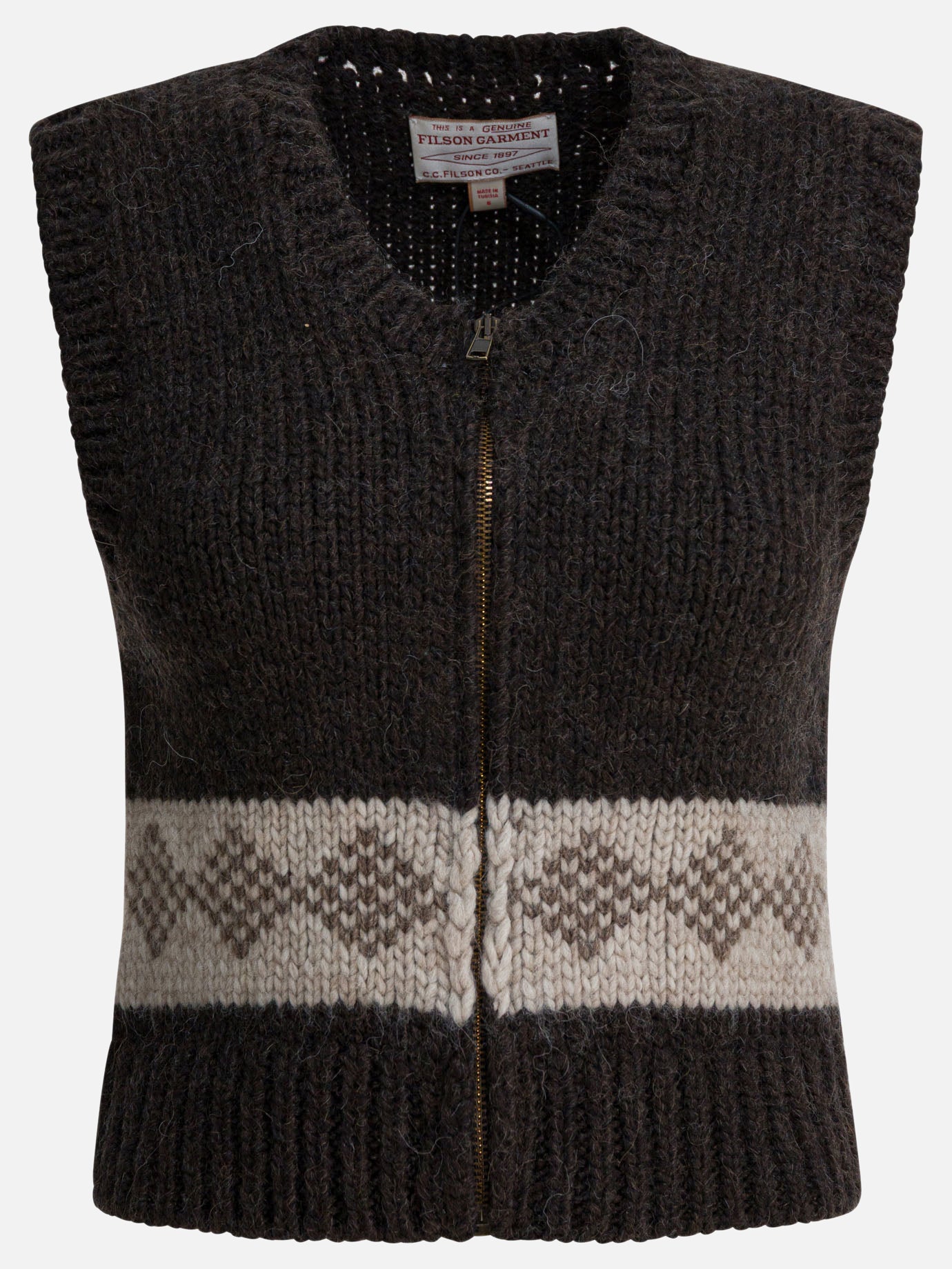 Vests Textured knit  Brown - Filson Women | PDP | VIETTI Online Store | thumbnail