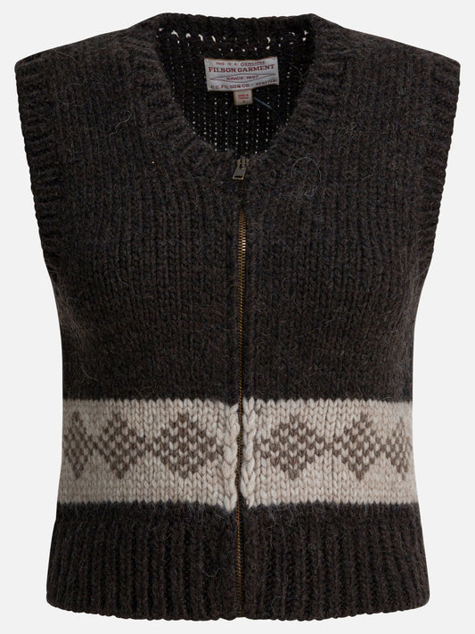 Gilet Textured knit  Marrone - Filson Donna | PLP | VIETTI Online Store 
