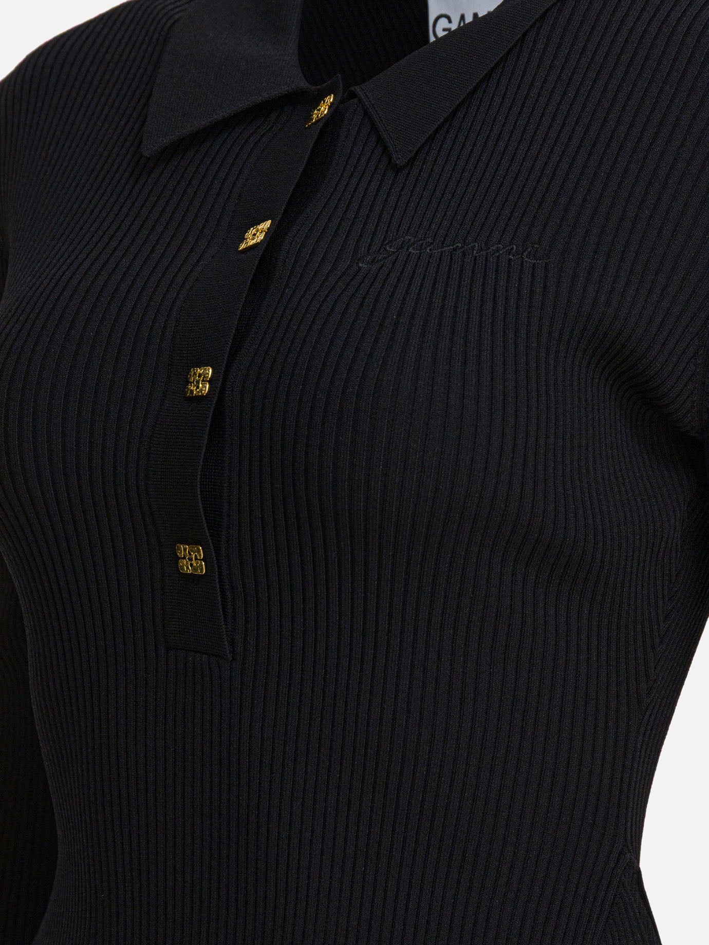 Mini dresses Solid colour  Black - Ganni Women | PDP | VIETTI Online Store | Zoom-Modal_4
