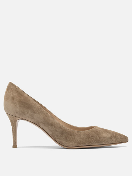 Décolleté 100% suede - 100% leather  Beige - Gianvito Rossi Donna | PLP | VIETTI Online Store 
