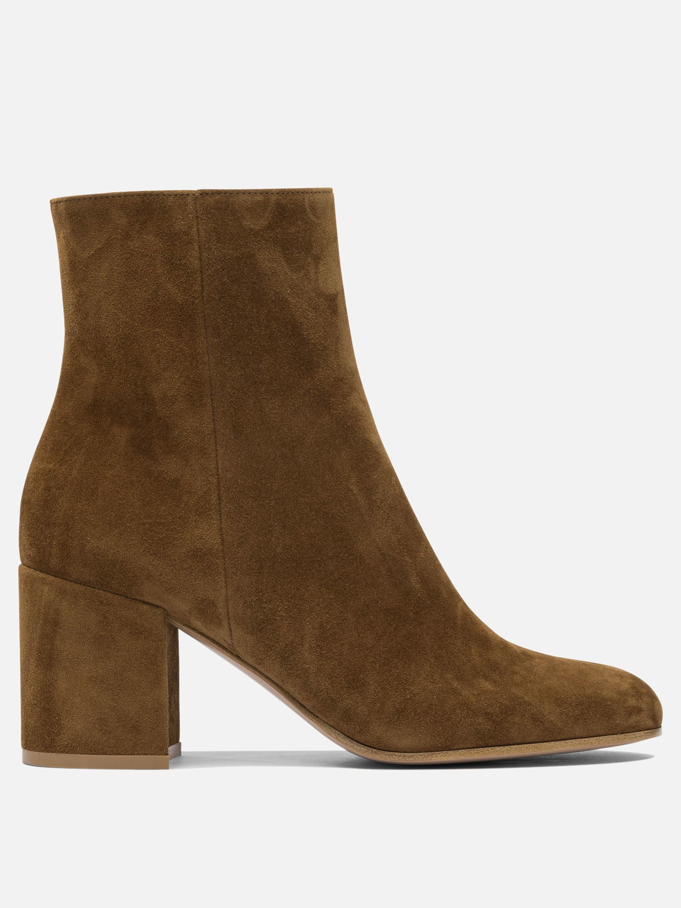 Zipped boots 100% suede - 100% leather  Brown - Gianvito Rossi Women | PDP | VIETTI Online Store | thumbnail