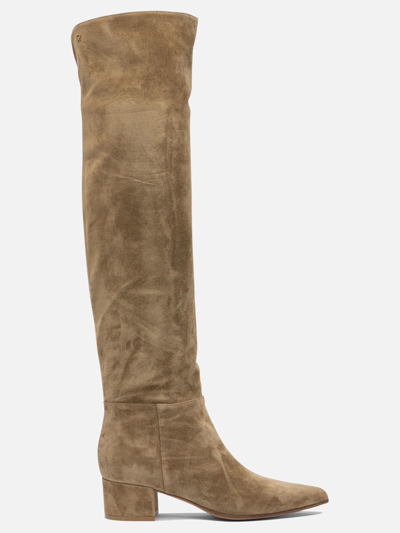 Sopra al ginocchio 100% suede - 100% leather  Beige - Gianvito Rossi Donna | PDP | VIETTI Online Store | Zoom-Modal
