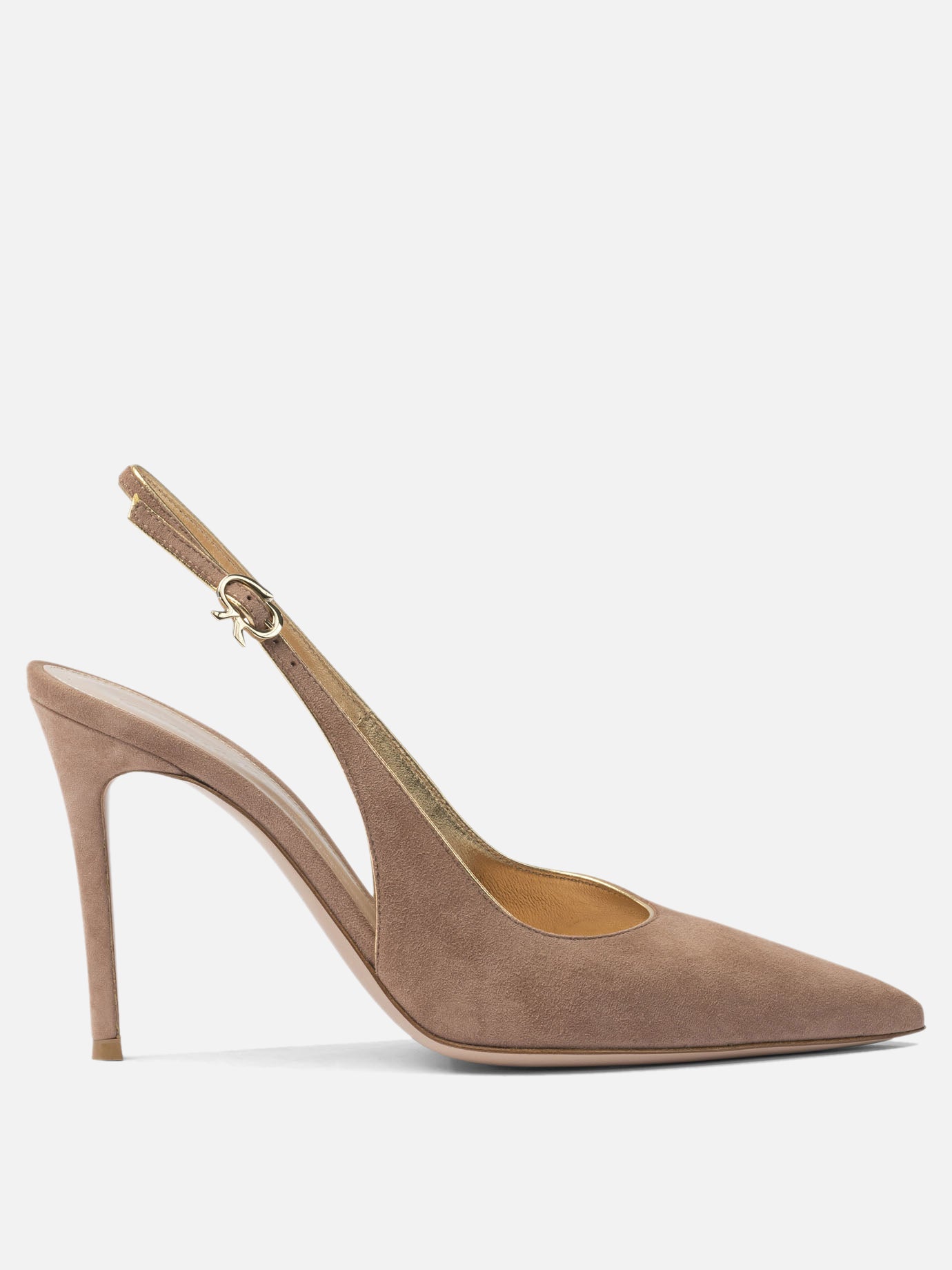 Slingbacks 100% suede - 100% leather  Pink - Gianvito Rossi Women | PDP | VIETTI Online Store | thumbnail