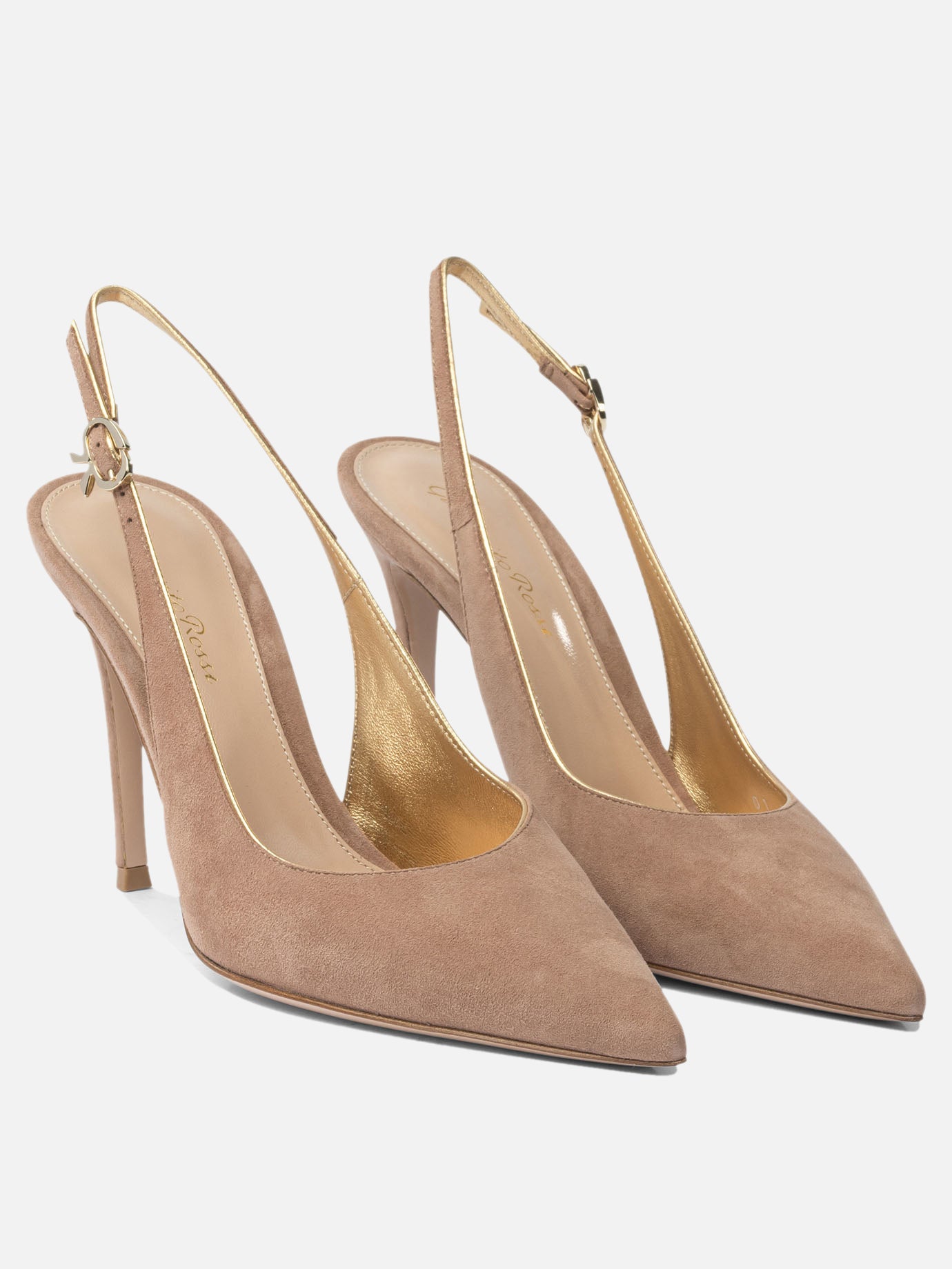 Slingbacks 100% suede - 100% leather  Pink - Gianvito Rossi Women | PDP | VIETTI Online Store | Zoom-Modal_2
