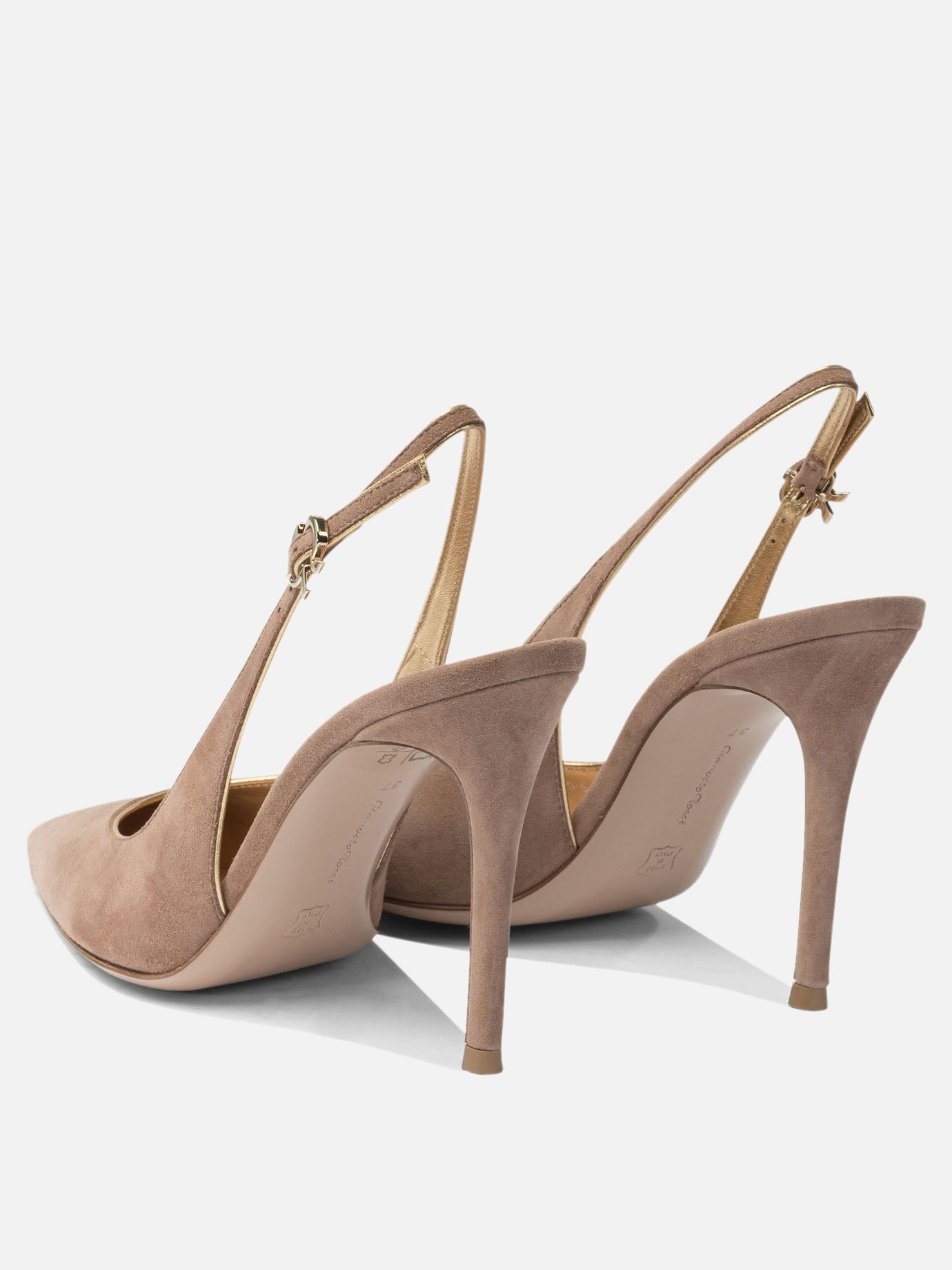Slingbacks 100% suede - 100% leather  Pink - Gianvito Rossi Women | PDP | VIETTI Online Store | thumbnail_4
