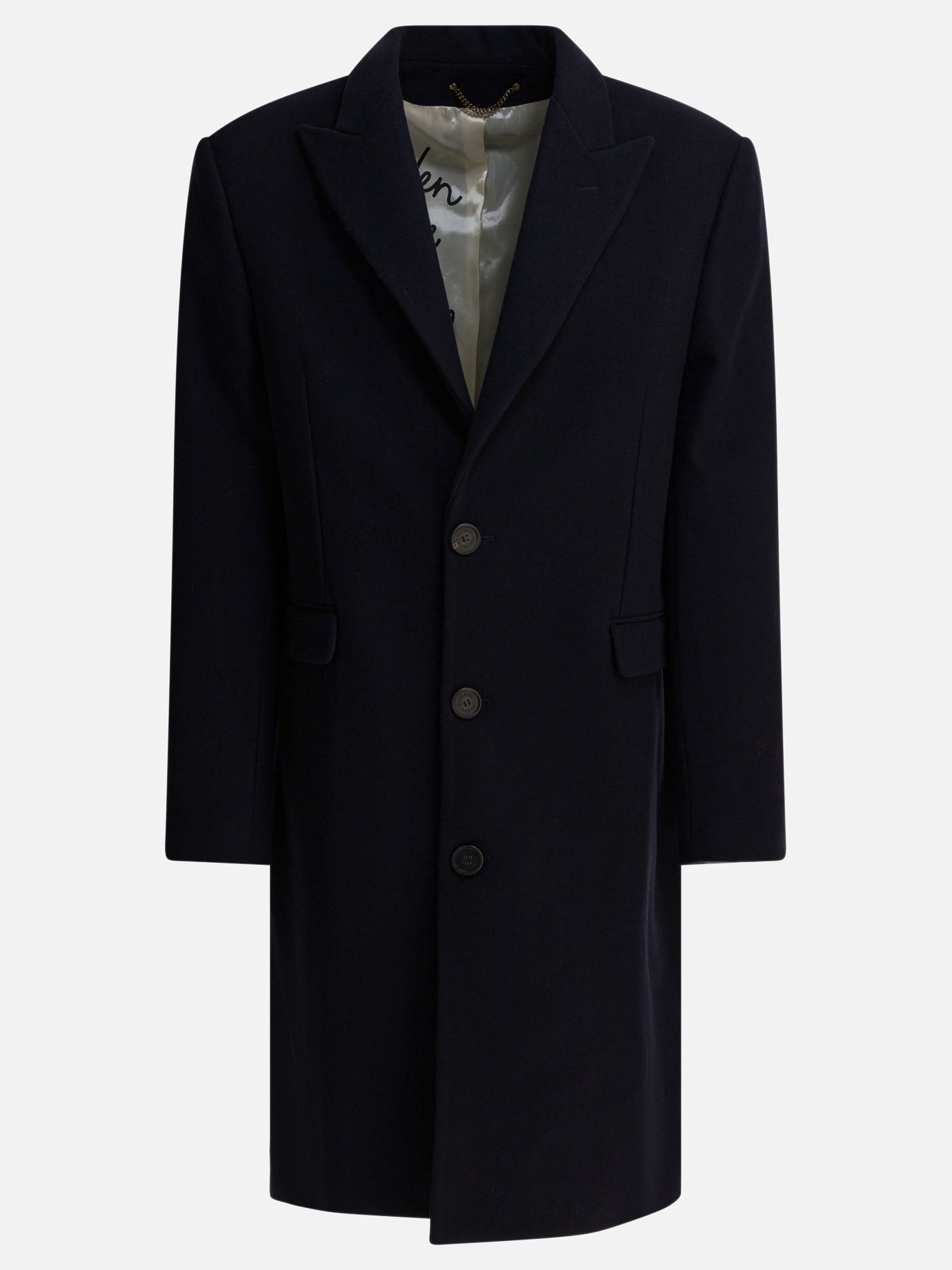 Long coats Solid colour  Blue - Golden Goose Men | PDP | VIETTI Online Store | thumbnail