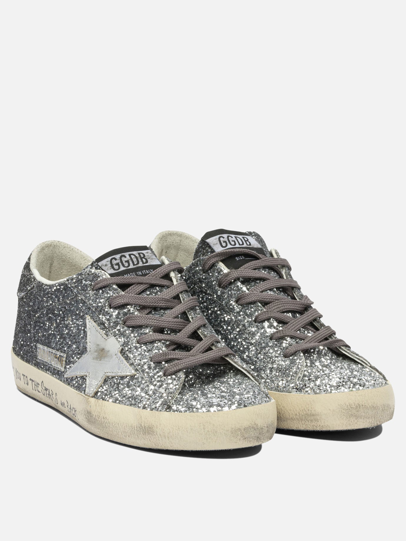 Sneaker basse 63% polyethylene 26% cotton 11% cow leather - 100% rubber  Argento - Golden Goose Donna | PDP | VIETTI Online Store | Zoom-Modal_2
