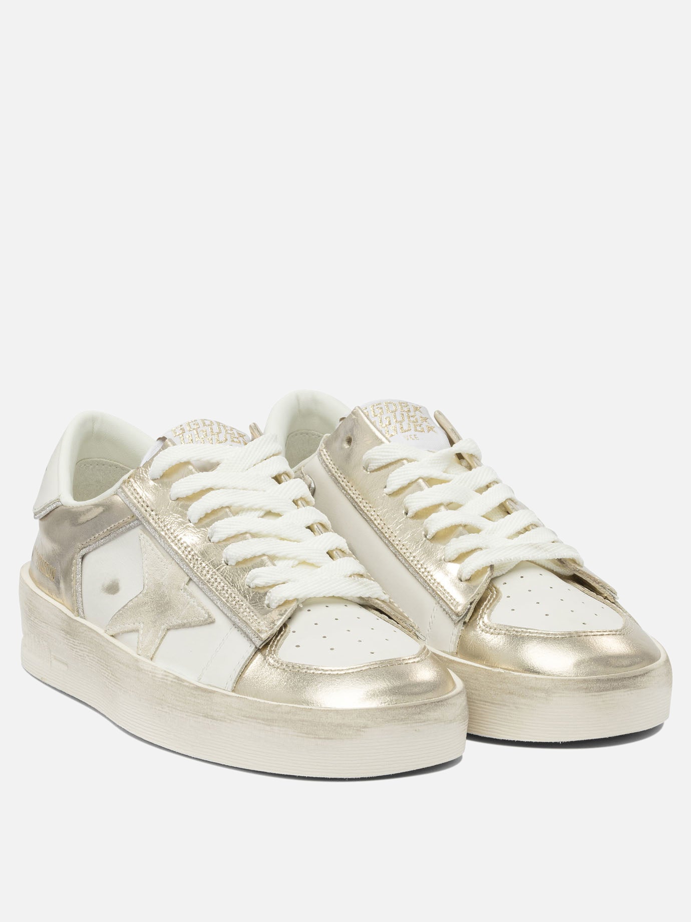 Low top sneakers 82% cow leather 10% polyamide 5% polyurethane 3% polyester - 100% rubber  Silver - Golden Goose Women | PDP | VIETTI Online Store | thumbnail_2