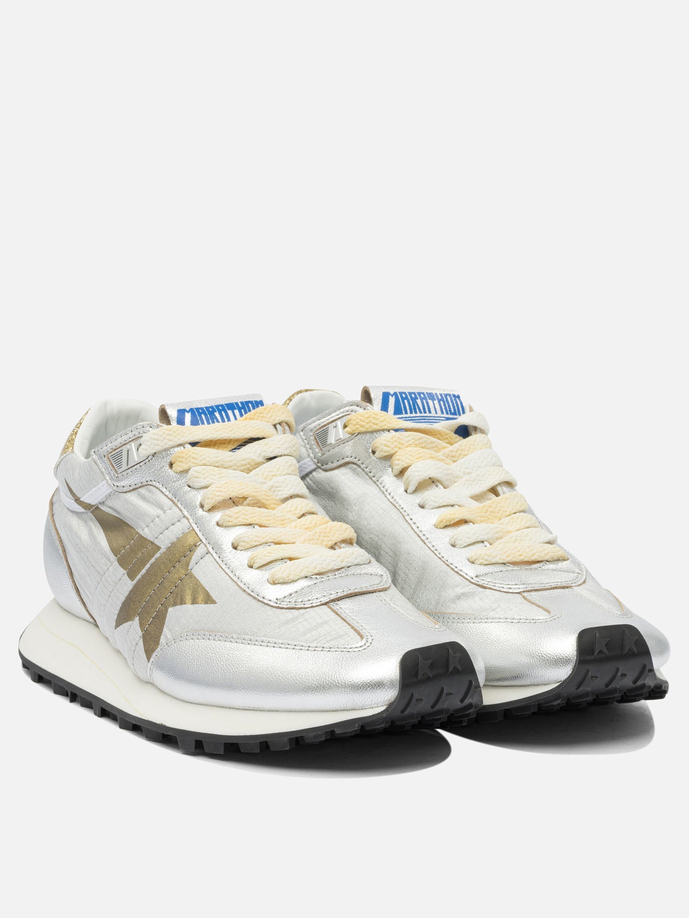 Low top sneakers 48% polyamide 39% goat leather 6% polyurethane 1% polyvinyle - 100% rubber  Silver - Golden Goose Women | PDP | VIETTI Online Store | Zoom-Modal_2
