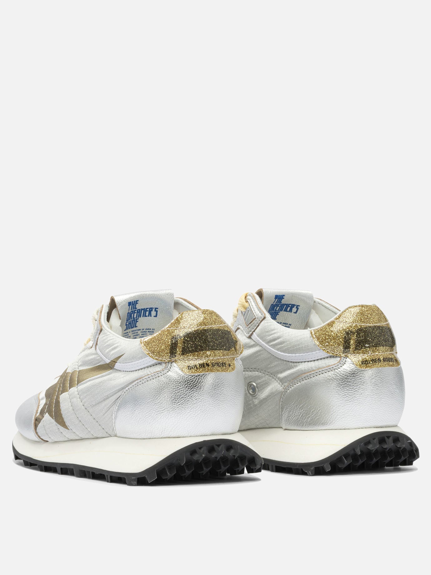 Low top sneakers 48% polyamide 39% goat leather 6% polyurethane 1% polyvinyle - 100% rubber  Silver - Golden Goose Women | PDP | VIETTI Online Store | Zoom-Modal_4
