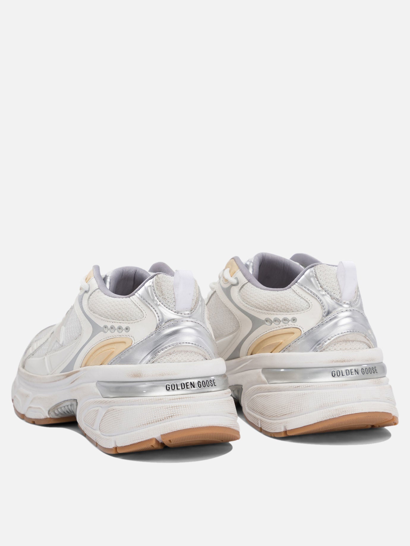 Low top sneakers 49% polyester 30% cow leather 12% polyurethane textile 9% ovine leather - 100% rubber  White - Golden Goose Women | PDP | VIETTI Online Store | Zoom-Modal_4
