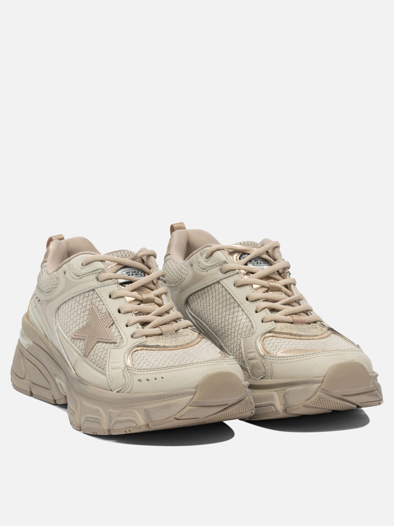 Low top sneakers 49% polyester 30% cow leather 12% polyurethane textile 9% ovine leather - 100% rubber  Grey - Golden Goose Women | PDP | VIETTI Online Store | thumbnail_2