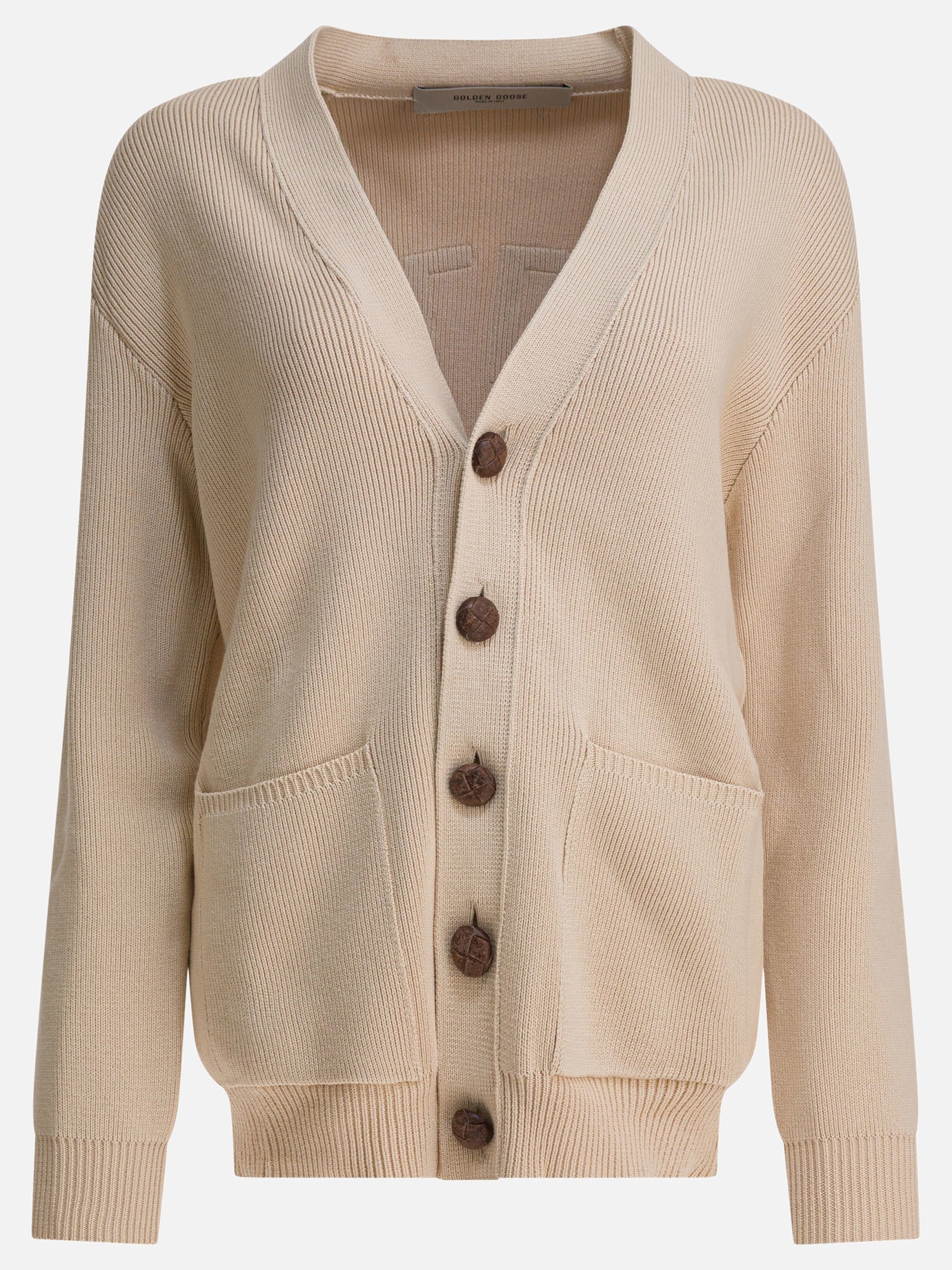 Cardigans Solid colour  Beige - Golden Goose Women | PDP | VIETTI Online Store | Zoom-Modal
