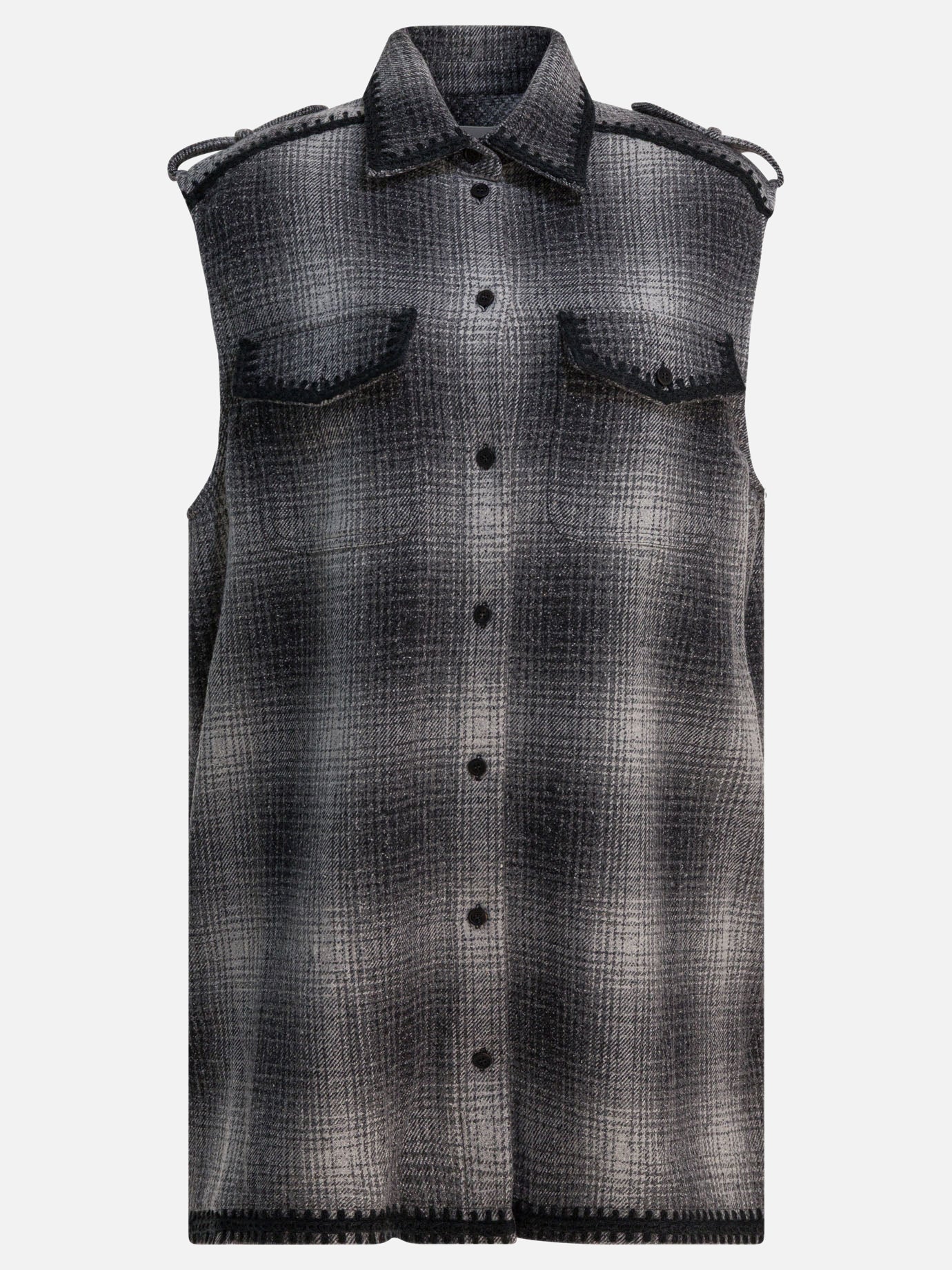 Abiti corti Check  Grigio - Golden Goose Donna | PDP | VIETTI Online Store | Zoom-Modal
