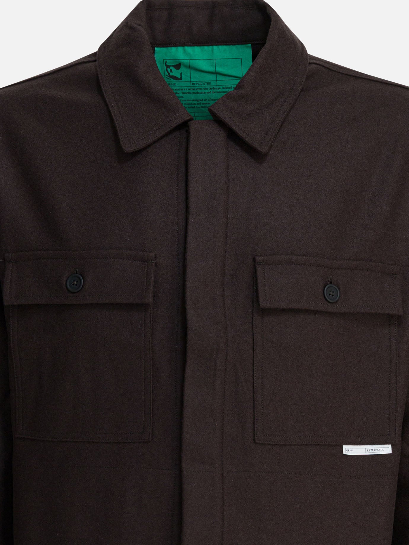 Overshirt jackets Solid colour  Brown - Gr10K Men | PDP | VIETTI Online Store | Zoom-Modal_3
