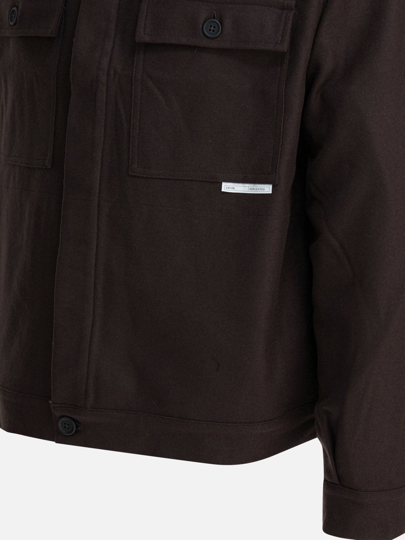 Overshirt jackets Solid colour  Brown - Gr10K Men | PDP | VIETTI Online Store | Zoom-Modal_4
