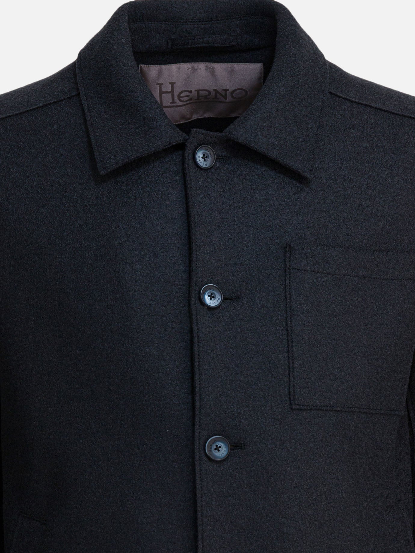 Overshirt jackets Solid colour  Blue - Herno Men | PDP | VIETTI Online Store | thumbnail_3