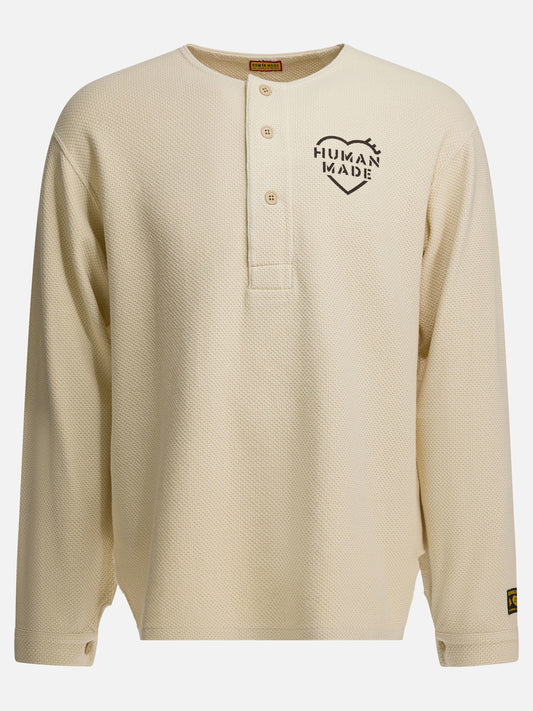 T-shirt serafino Logo  Bianco - Human Made Uomo | VIETTI Online Store 
