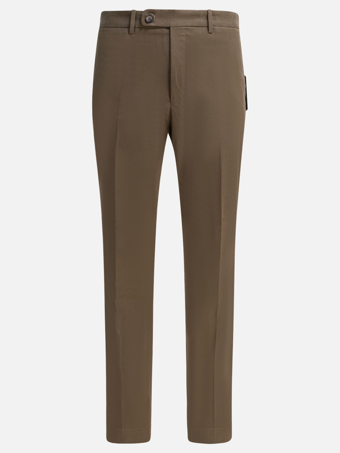Tailored trousers Solid colour  Brown - Incotex Men | PDP | VIETTI Online Store | thumbnail