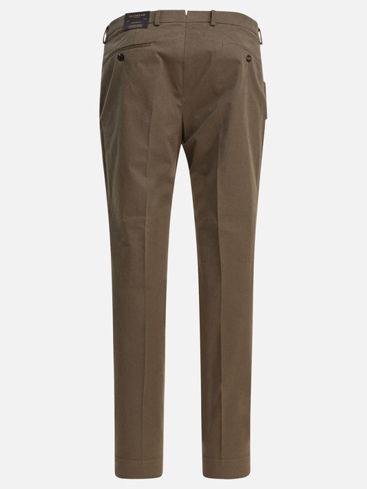 Pantaloni sartoriali Solid colour  Marrone - Incotex Uomo | PLP | VIETTI Online Store | 2
