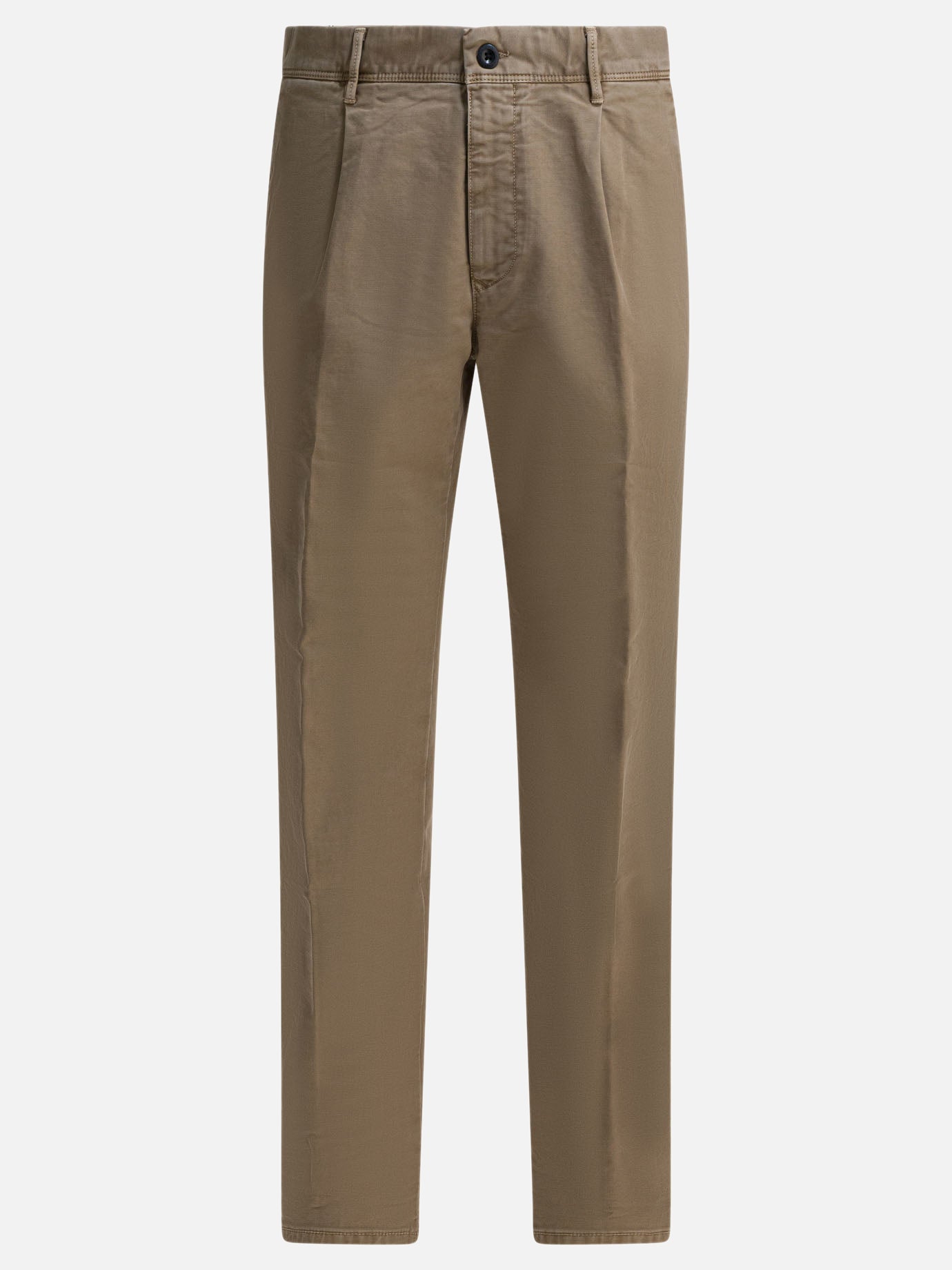 Pantaloni casual Solid colour  Beige - Incotex Slacks Uomo | PDP | VIETTI Online Store | thumbnail