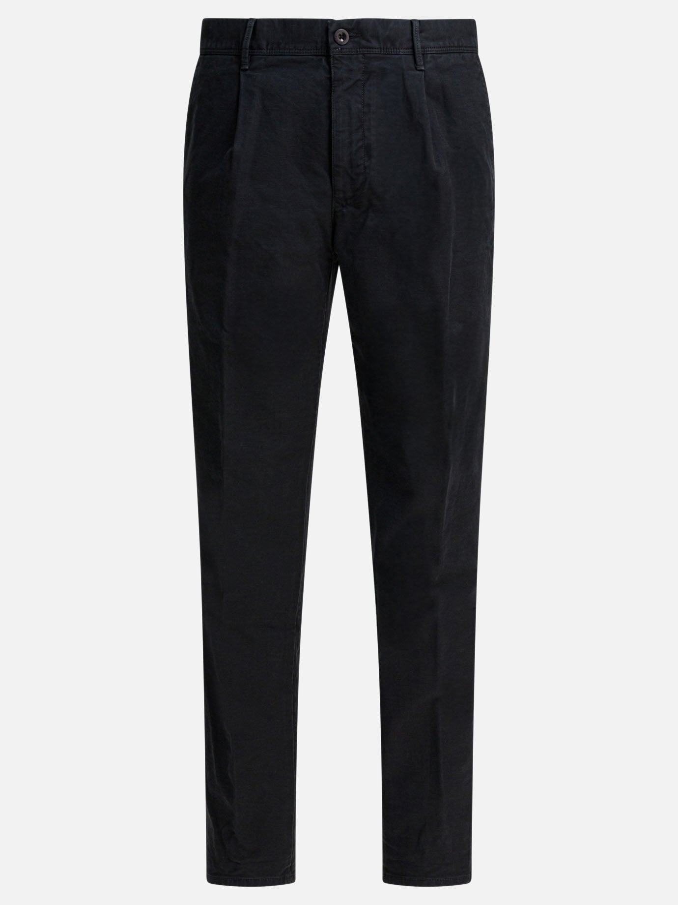 Pantaloni casual Solid colour  Nero - Incotex Slacks Uomo | PDP | VIETTI Online Store | Zoom-Modal
