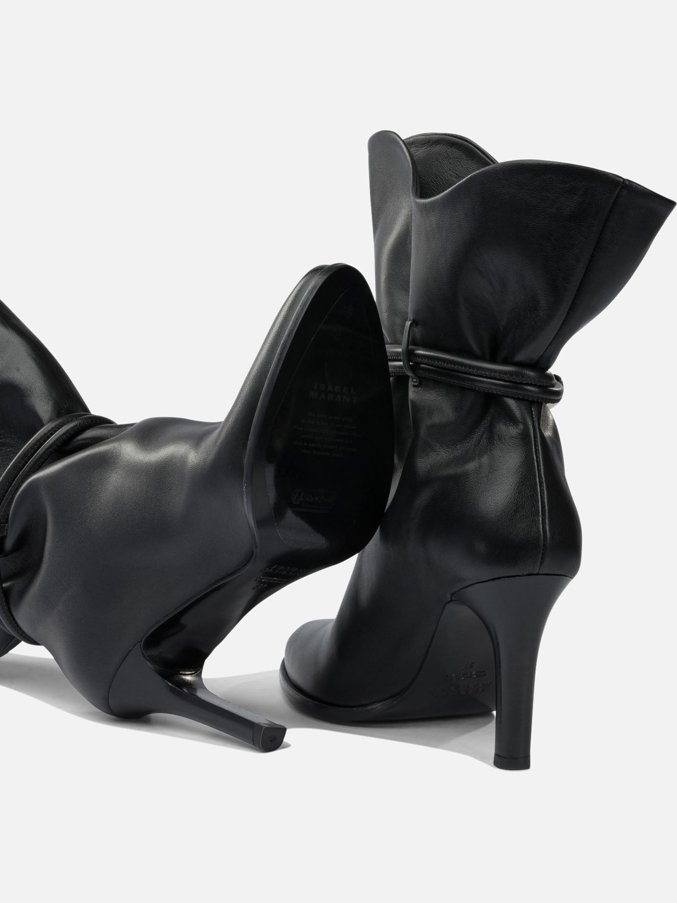 Stivaletti pull-on 100% lamb leather - 100% leather  Nero - Isabel Marant Donna | PDP | VIETTI Online Store | thumbnail_5