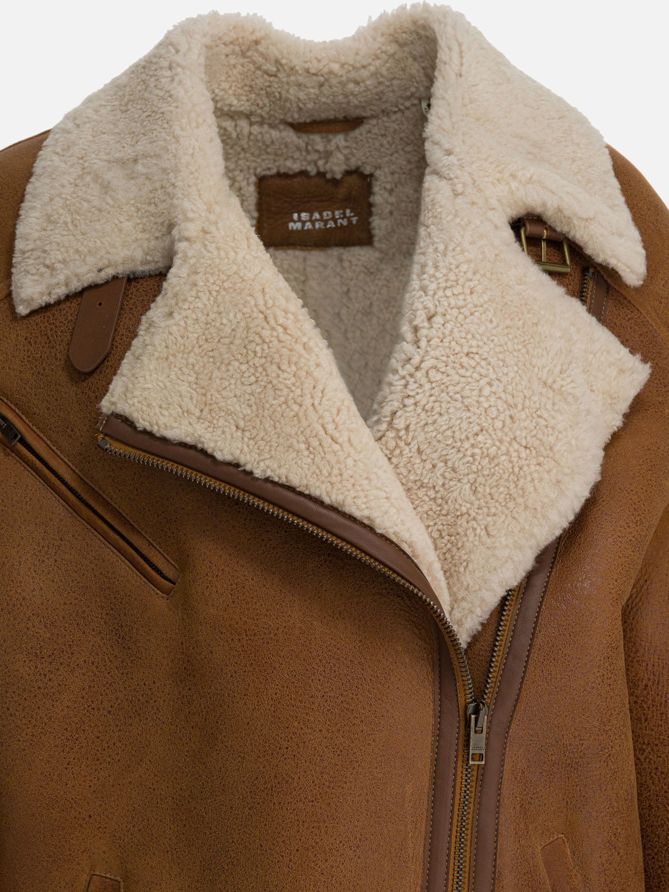 Shearling jackets Solid colour  Brown - Isabel Marant Women | PDP | VIETTI Online Store | Zoom-Modal_3
