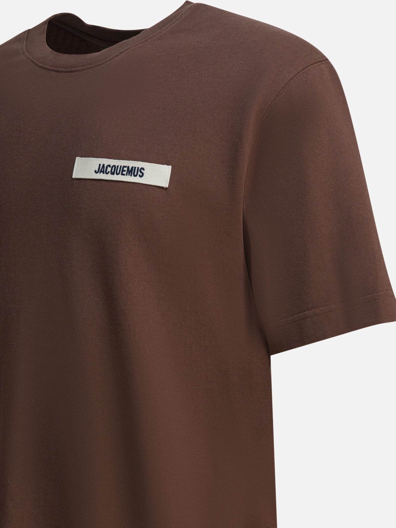 T-shirt girocollo Logo  Marrone - Jacquemus Uomo | PDP | VIETTI Online Store | Zoom-Modal_4
