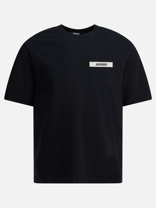 T-shirt girocollo Logo  Nero - Jacquemus Uomo | PLP | VIETTI Online Store 
