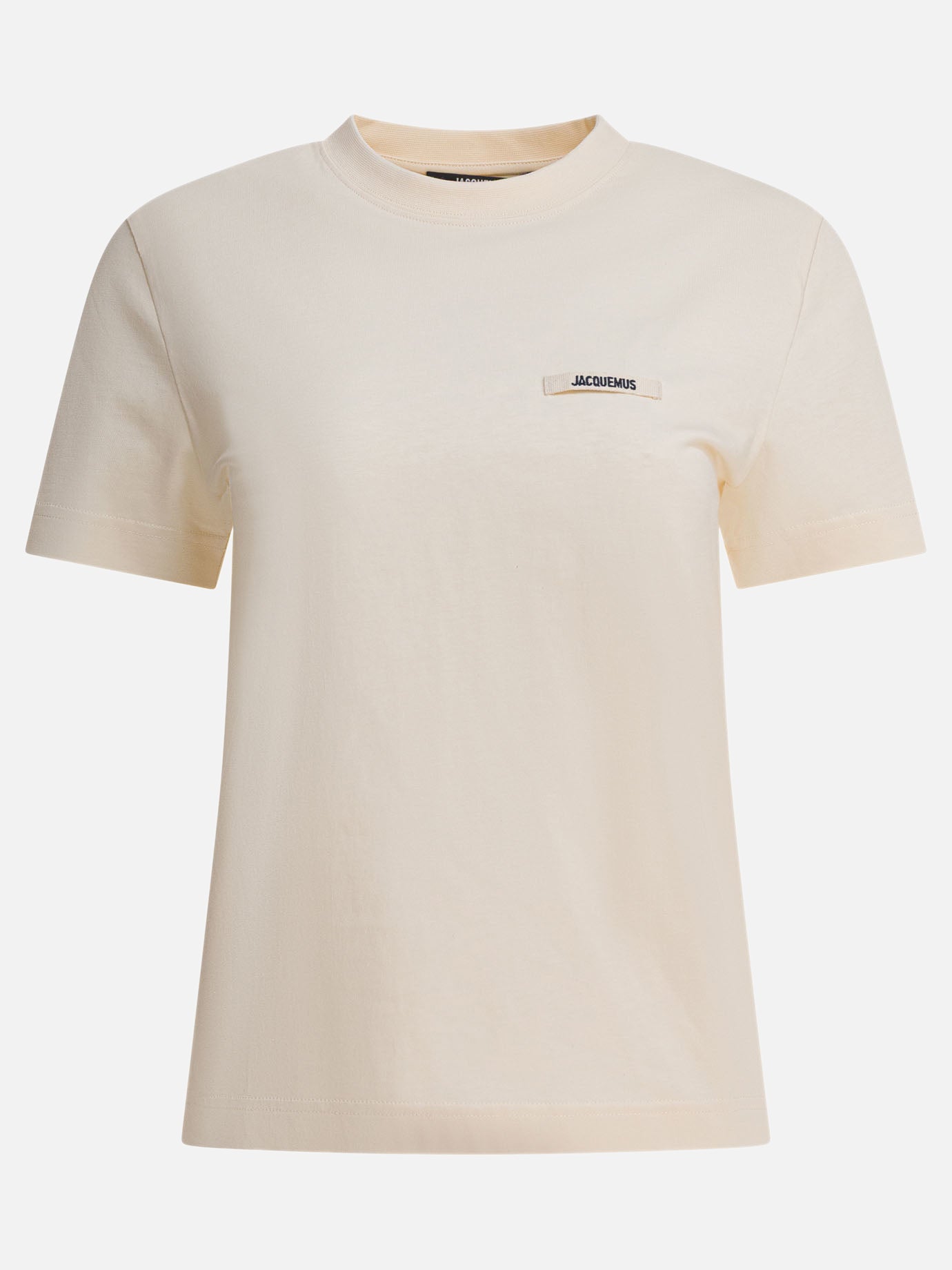 Crewneck t-shirts Logo  Beige - Jacquemus Women | PDP | VIETTI Online Store | Zoom-Modal
