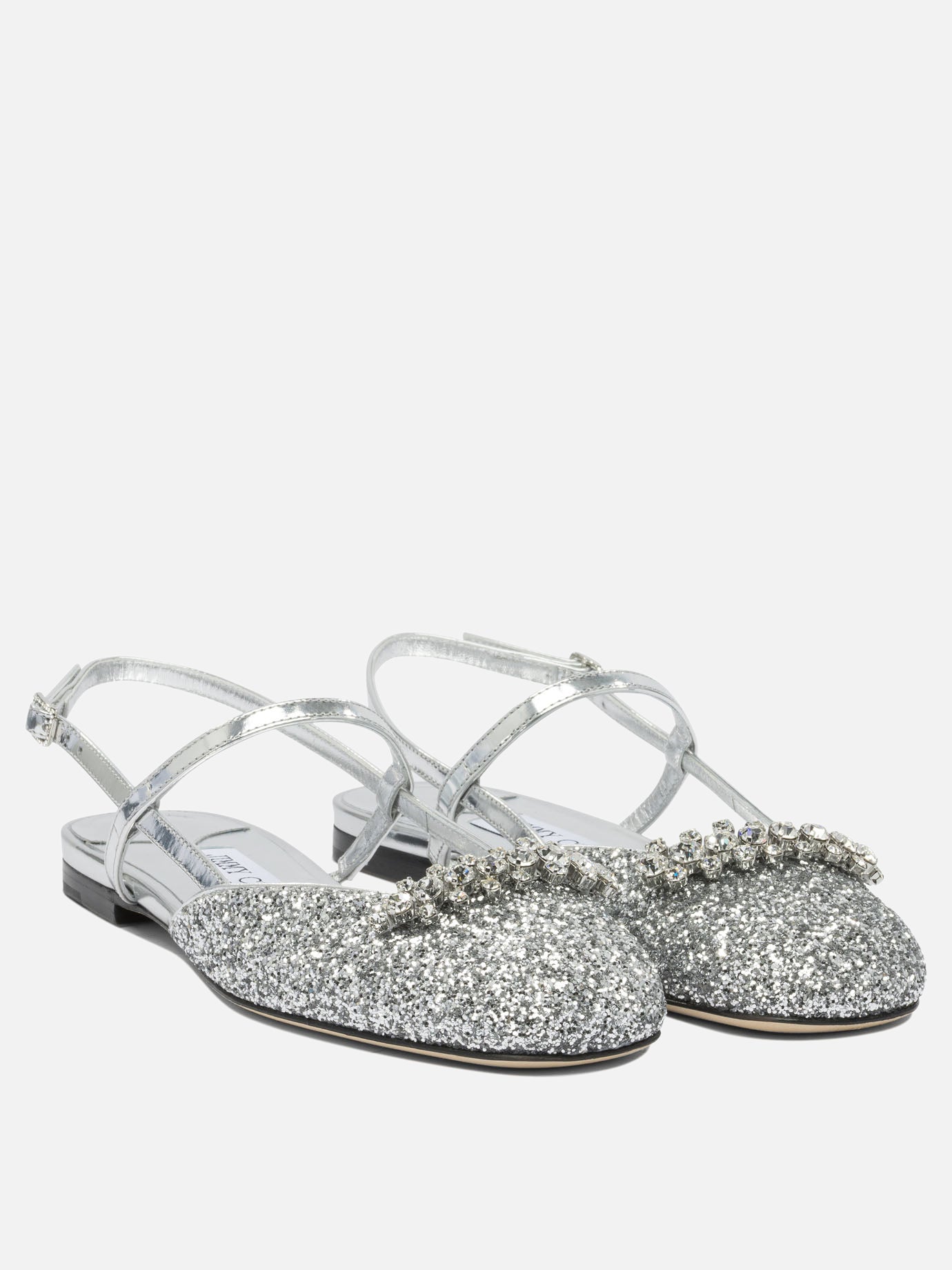 Mary Jane ballet flats 100% calf - 100% calf  Silver - Jimmy Choo Women | PDP | VIETTI Online Store | thumbnail_2