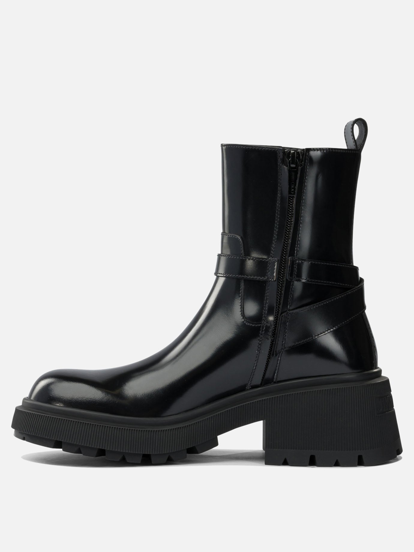 Zipped boots 100% calf leather - 100% rubber  Black - Jimmy Choo Women | PDP | VIETTI Online Store | thumbnail_3