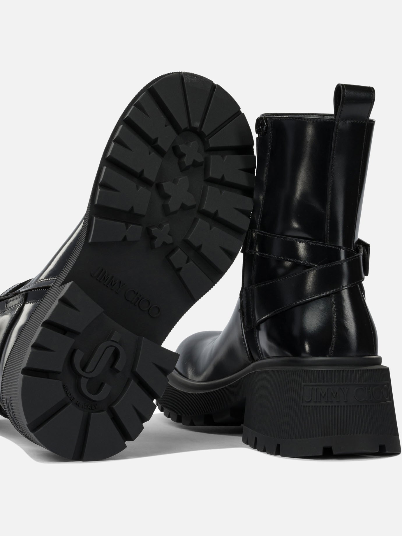Zipped boots 100% calf leather - 100% rubber  Black - Jimmy Choo Women | PDP | VIETTI Online Store | thumbnail_5