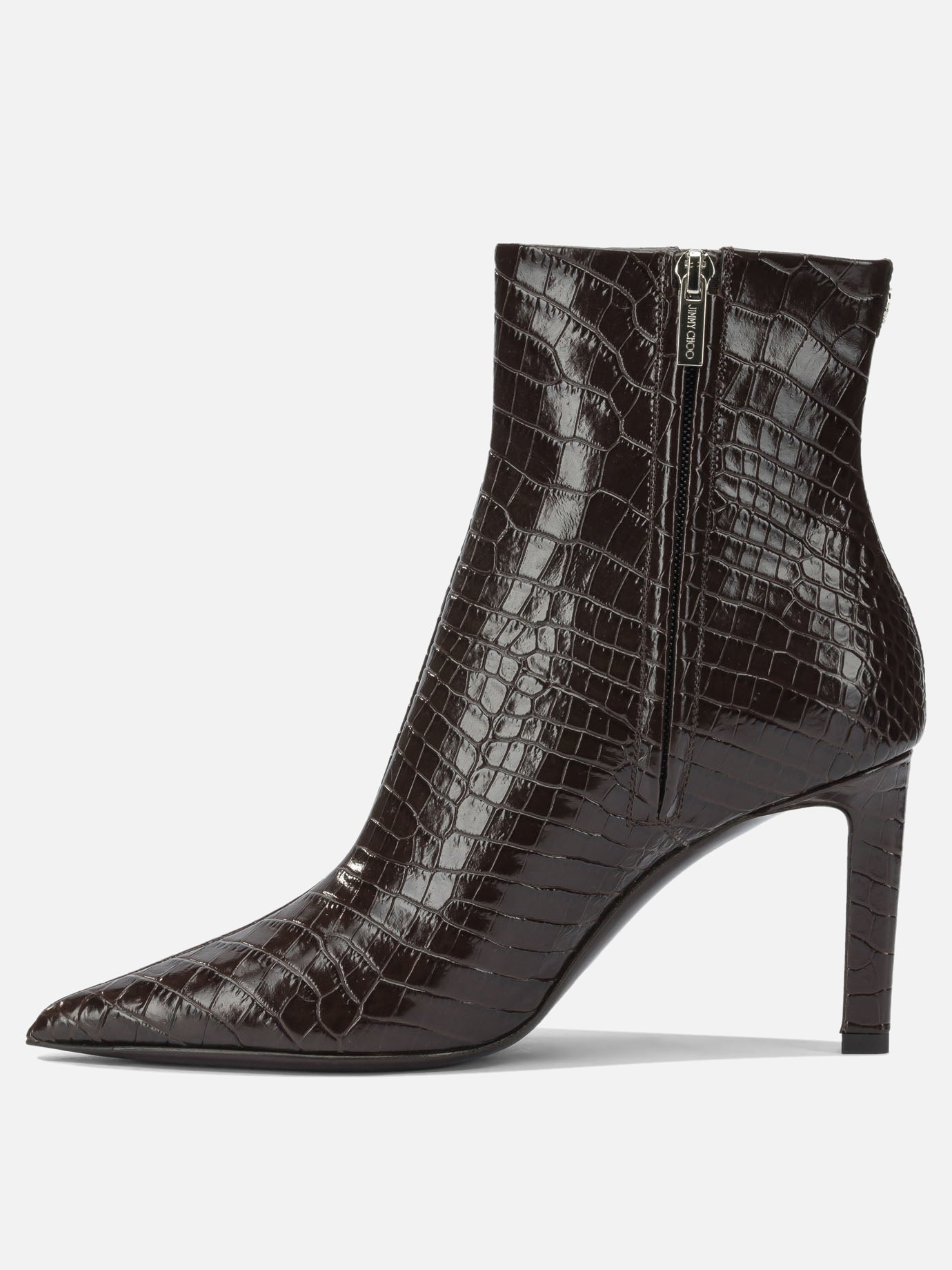 Stivaletti con zip 100% calf - 50% calf 50% rubber  Marrone - Jimmy Choo Donna | PDP | VIETTI Online Store | thumbnail_3