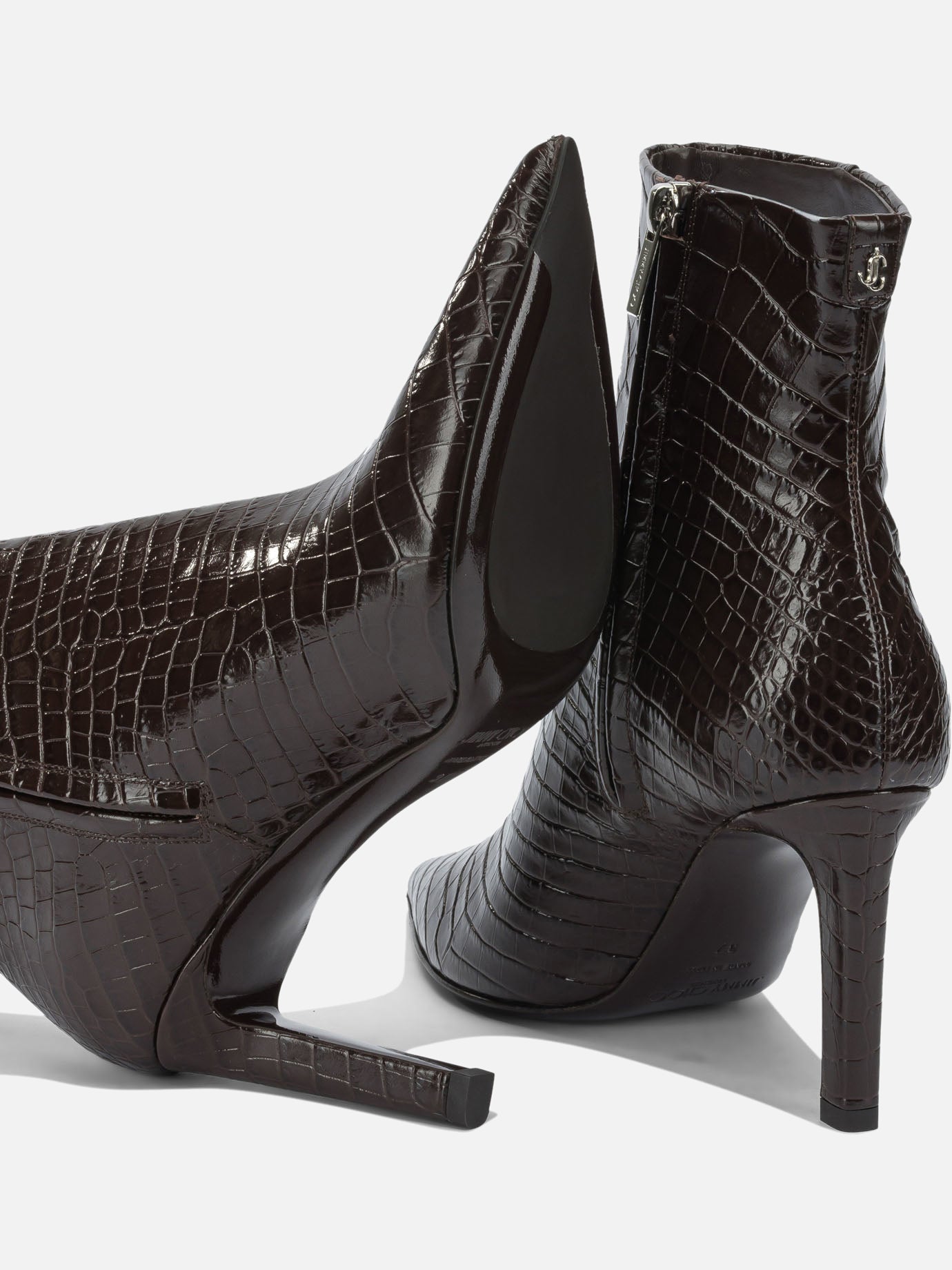 Stivaletti con zip 100% calf - 50% calf 50% rubber  Marrone - Jimmy Choo Donna | PDP | VIETTI Online Store | Zoom-Modal_5

