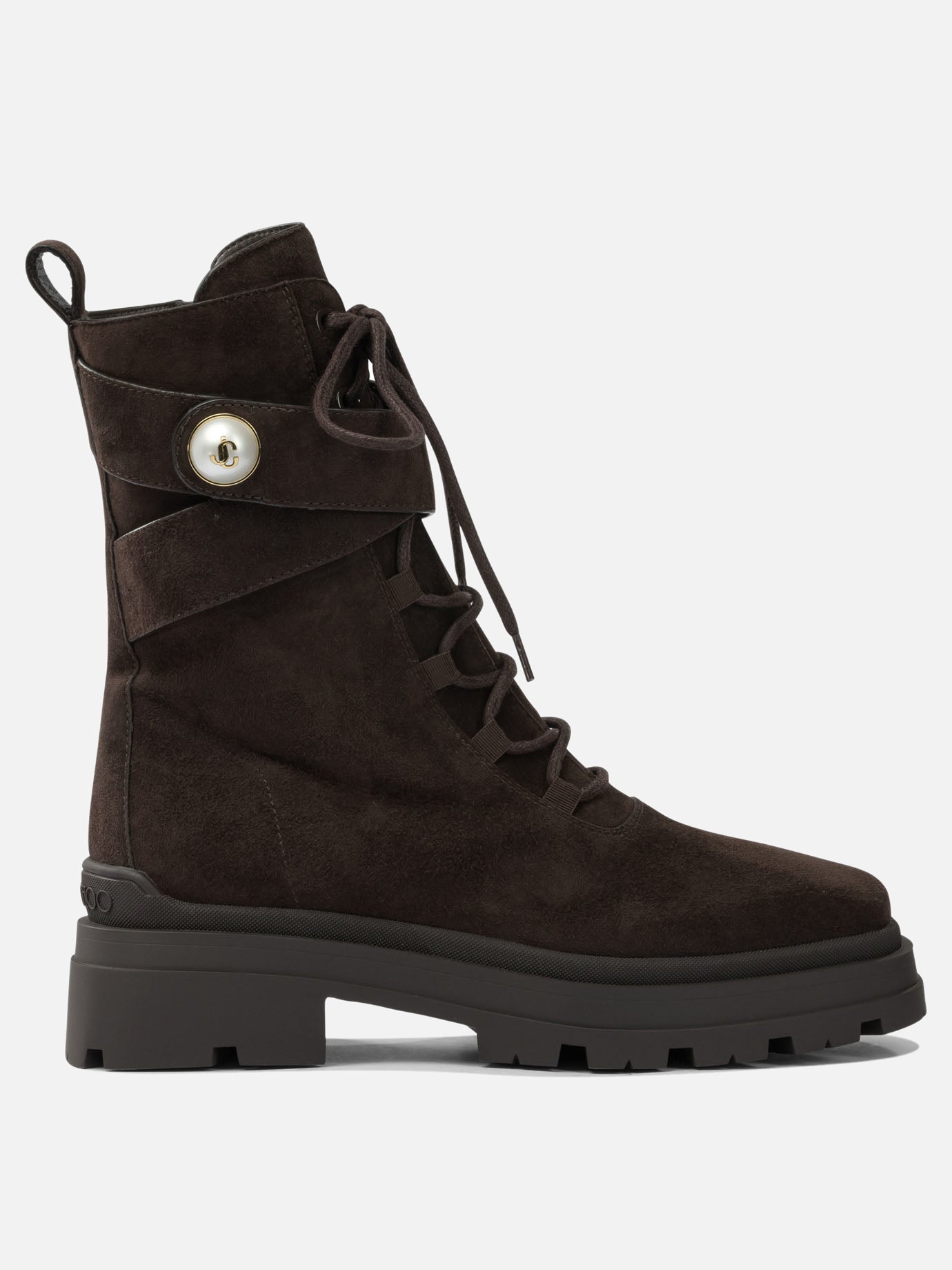 Combat boots 90% goat 10% lamb - 100% rubber  Brown - Jimmy Choo Women | PDP | VIETTI Online Store | Zoom-Modal
