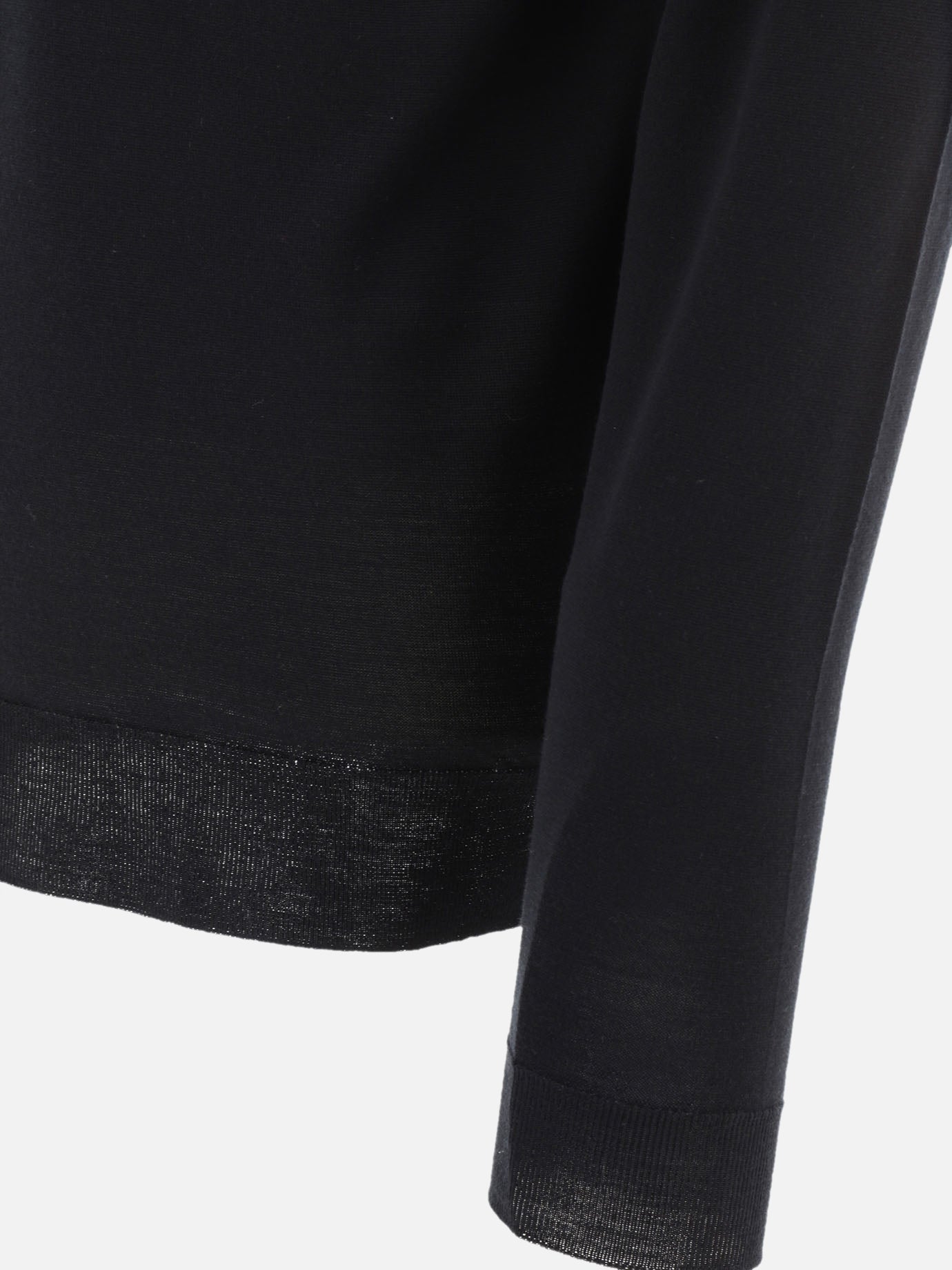 Polo con bottoni Solid colour  Nero - John Smedley Uomo | PDP | VIETTI Online Store | thumbnail_4